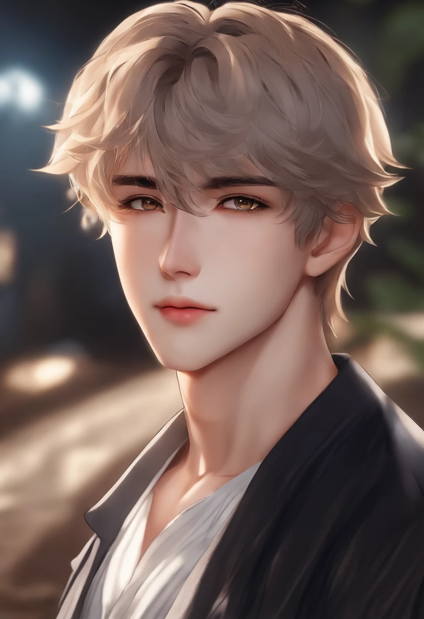 Change background Anime handsome boy realistic face 8k ultra realistic