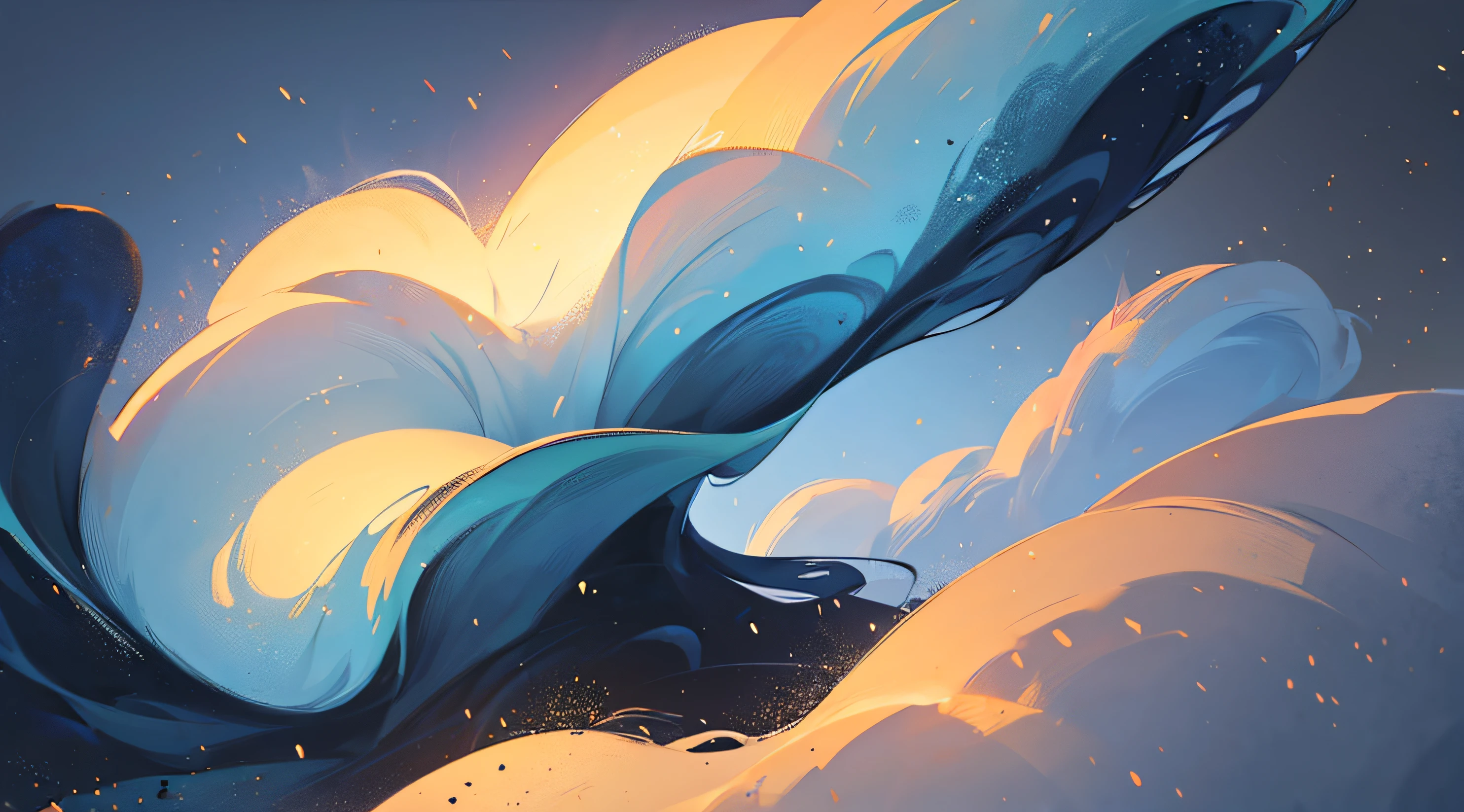 ((Best Quality, 8K, Masterpiece: 1.3)), An abstract swirl of smoke and mist, conveying a sense of mystery and enchantment.