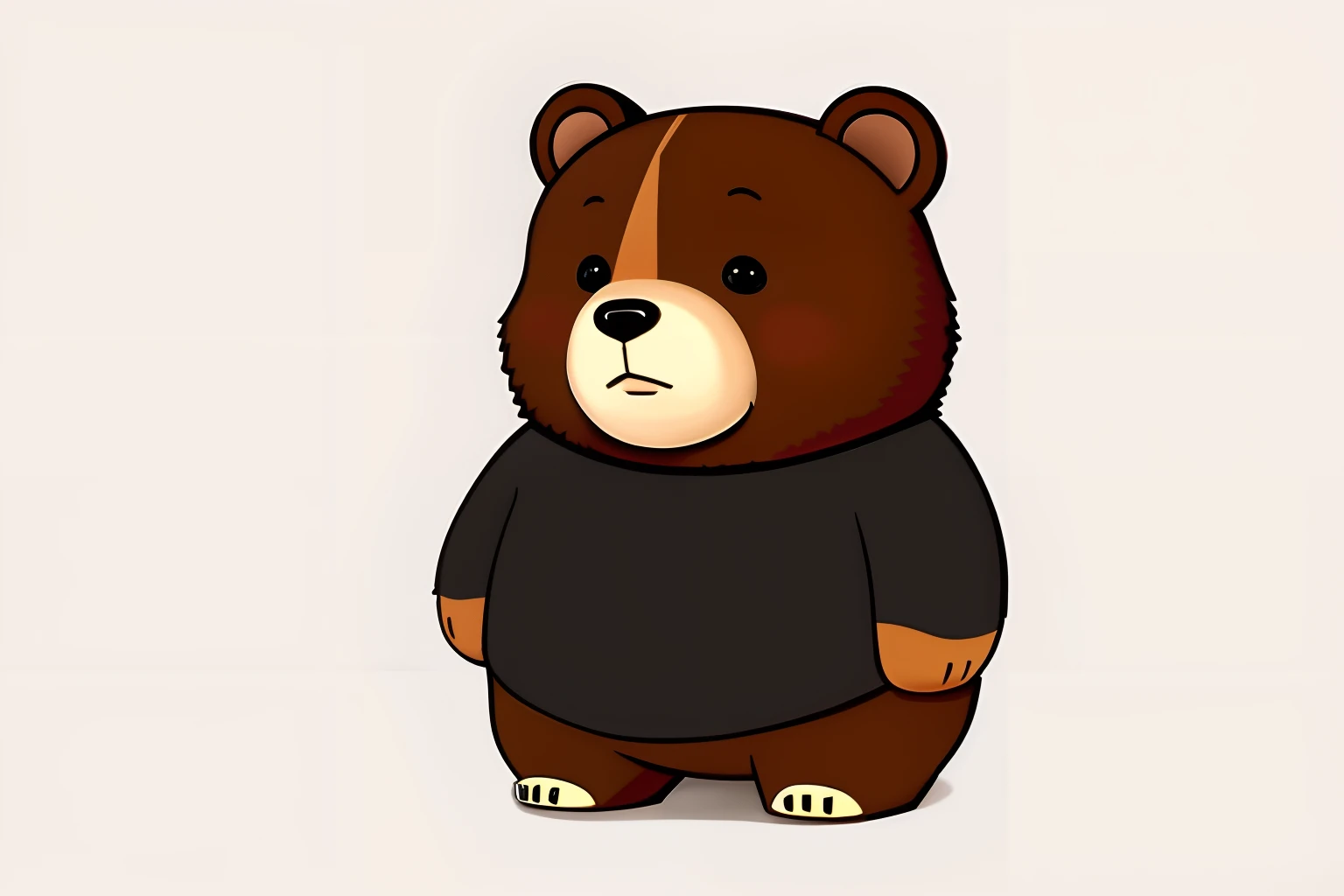 portrait of anthropomorphic bear, colored sketch, cartoonish cute, high quality colored sketch, high quality fan art,hight resolution,