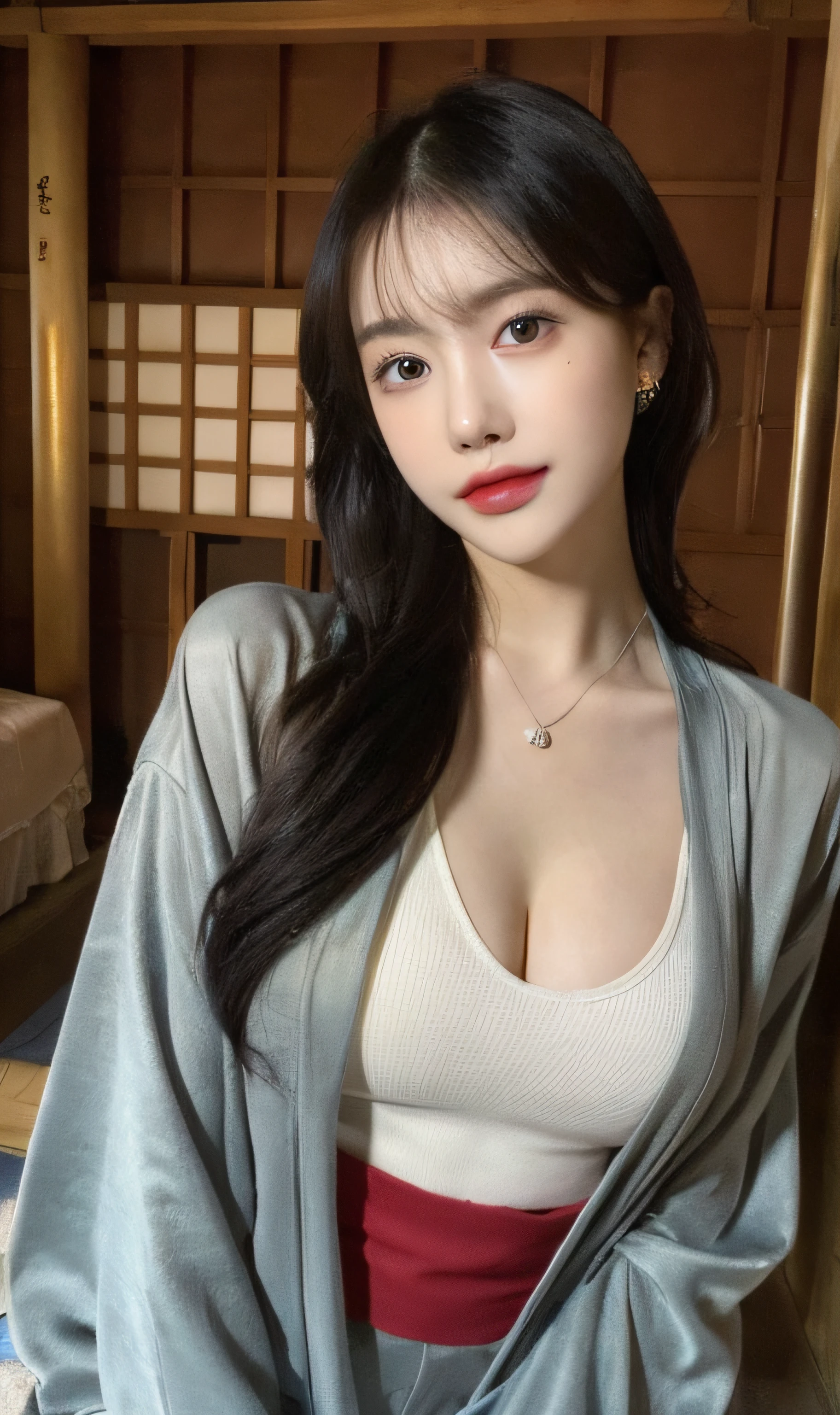 ((Best quality, 8k, Masterpiece :1.3)), 1girl, beautiful woman with emphasis on slim abs: 1.3, (casual hairstyle, big breasts: 1.2), (full body:1.6), hyper realistic skin detail, ultra-detailed face, delicate eyes, double eyelids, soft breasts, smile, beauty moles in breath, diamond choker necklace, jewely, exposed cleavage, her face, realistic, detailed skin, extreme light and shadow,  wearing yukata Japanese summer festival, wearing hair ribbon best quality, (in japanese shrine:1.5), (realistic, photorealistic: 1.37), extreme light and shadow, disheveled hair, master work, rich details, (highest quality photo), (masterpiece), (detailed eyes), look in front of you eyes, incredibly cute under eye moles, necklace, earring best quality, Japanese woman, large breasts, very short bob hair,upper body, A beautiful woman with perfect body:1.4, Slim abdomen:1.2,st. louis \(luxurious wheels\), perfect anatomy, Slim Abs: 1.1, ((geisha style is cover the allure of Japanese Oiran Kimono style, with its intricate designs, rich symbolism, and historical significance, influencing modern fashion and inspiring artists globally)), ((sideboob)),(underboob), sitting down, hands behind head, big breasts,(naked), fingers spreading open, underpants,((naked)), open legs, sweat skined:1.2, outdoor, blonde hair,