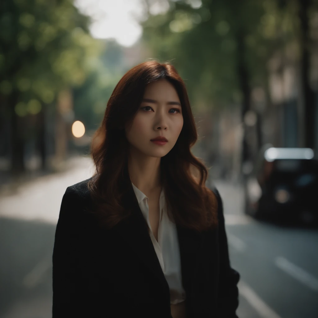 ((Best Quality, 8K)), Regretful look, Put your hands on your head and worry, Detailed face, 1人の女性, Slim Face, Double eyelids