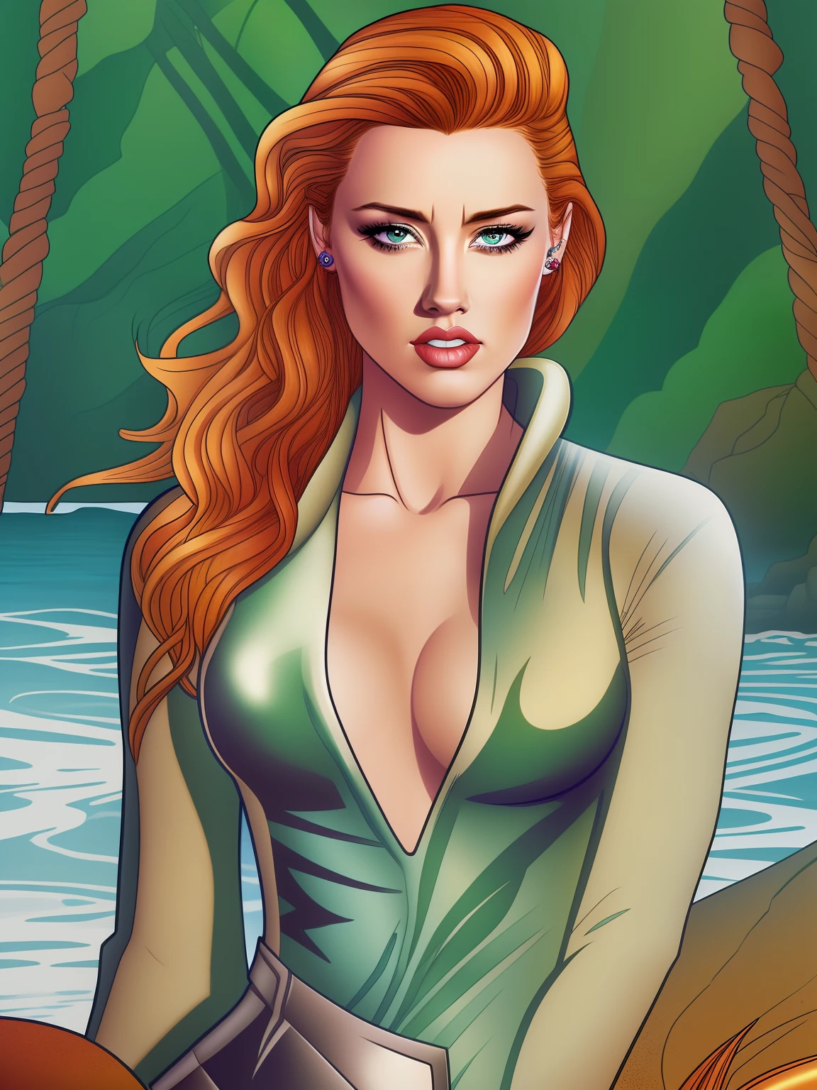 Amber Heard mera cartoon art