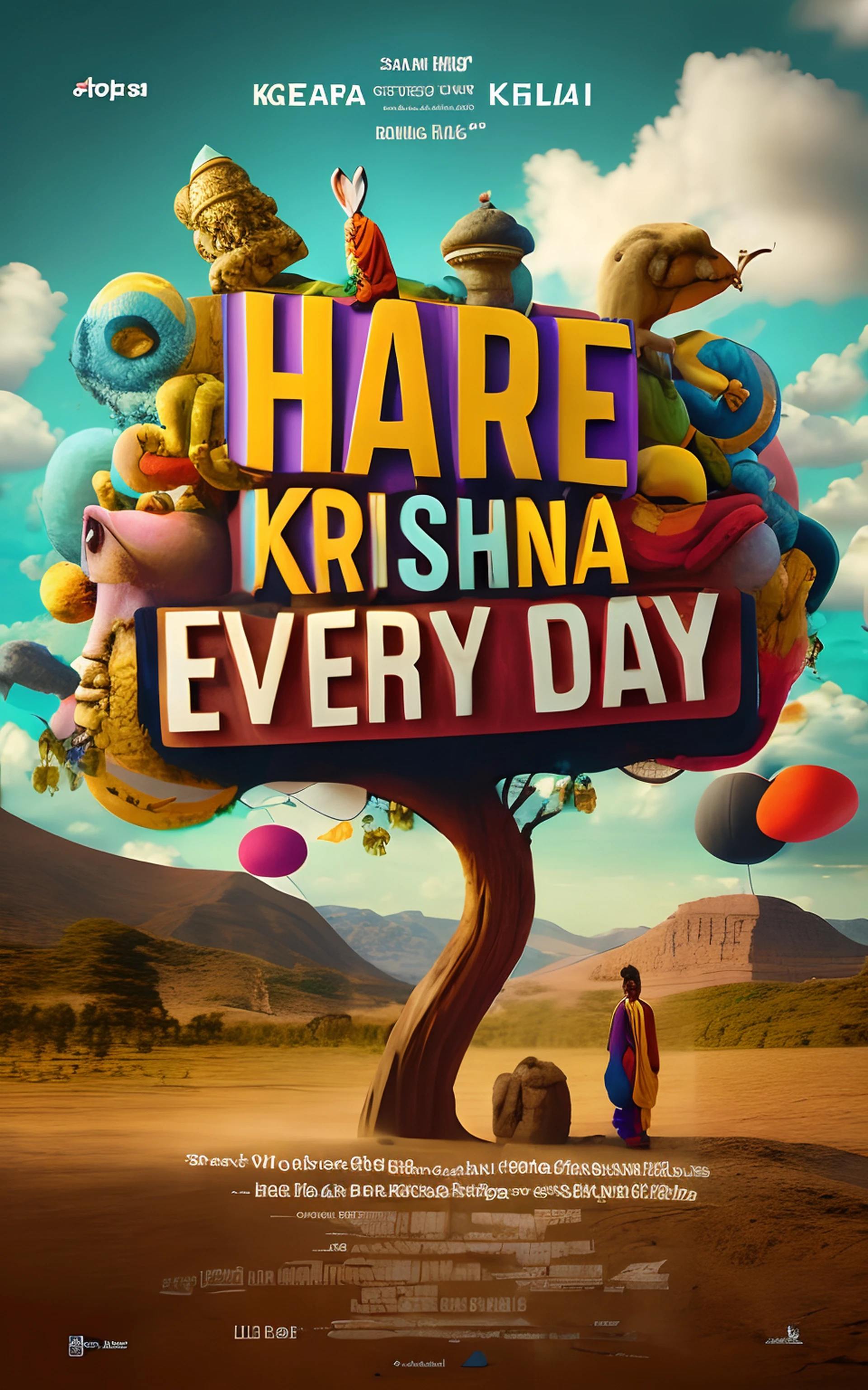 a poster for the movie hare krishnaa every day, key art, movie promotional image, official artwork, epic khajuraho, promotional poster, album art, promotional art, official poster, promotional image, movie poster, promo poster, album cover, poster shot, bbc promotional artwork, erik johansson, promo art, official poster artwork, official art, promotional movie poster