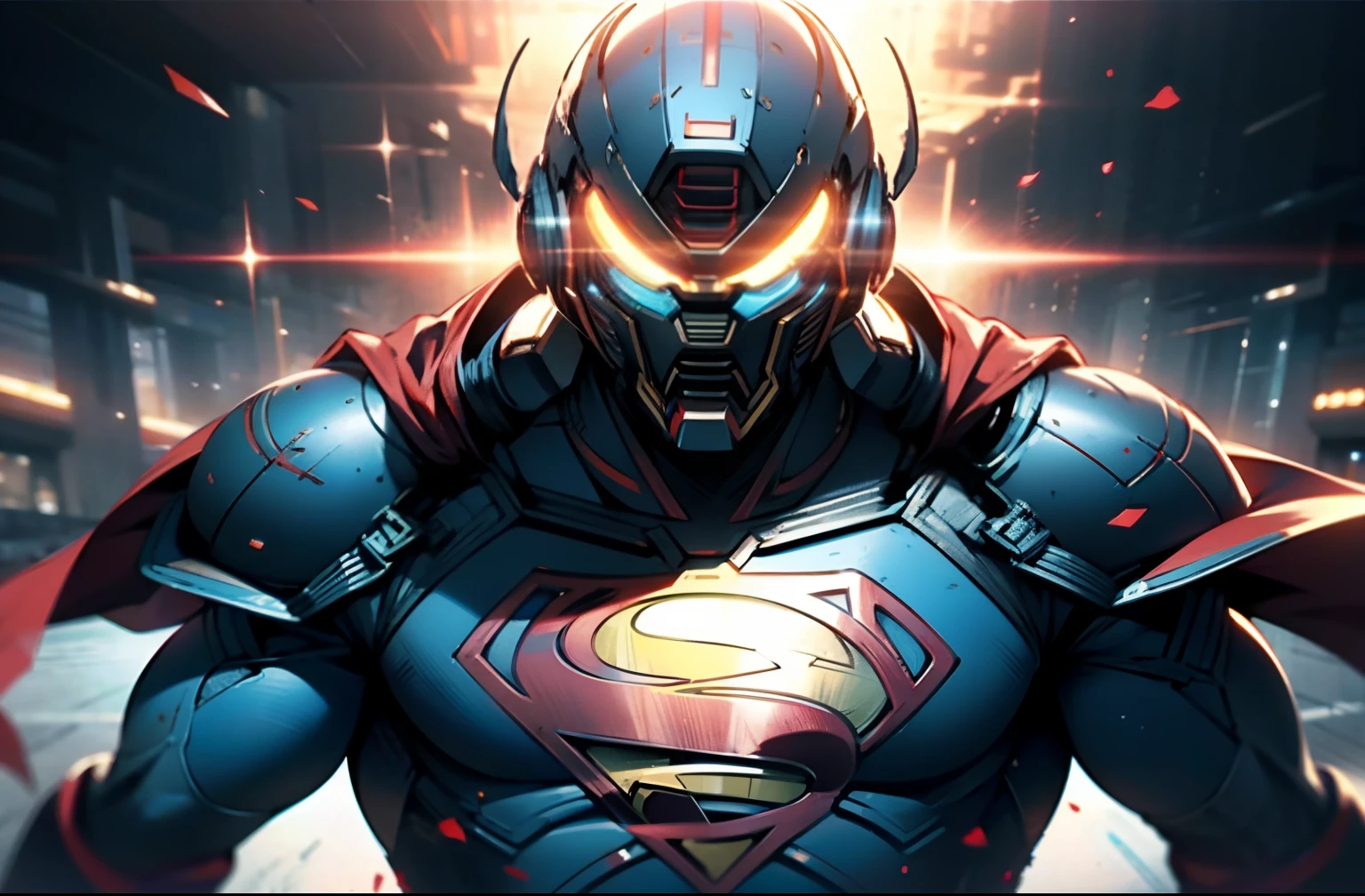 Henry Cavill's black suit Superman fighting darkseid