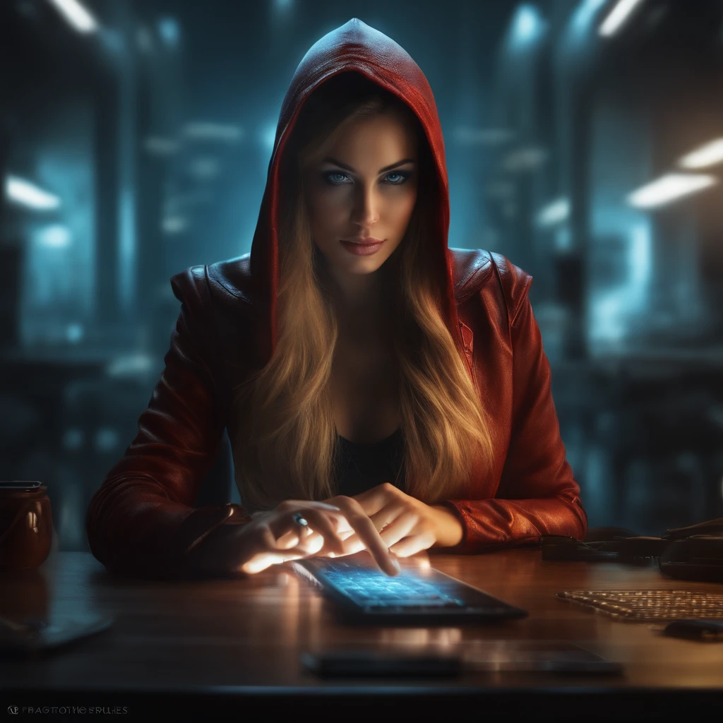 female , Hacker ,best quality, master part, ultrahigh-resolution, (fotografia realista:1.4), Surrealismo, Semelhante a um sonho,FusionArt, hacker das sombras, magia das sombras, Darkness Control, furtividade, passo da sombra, Umbral spells, hidden blade, binary codes