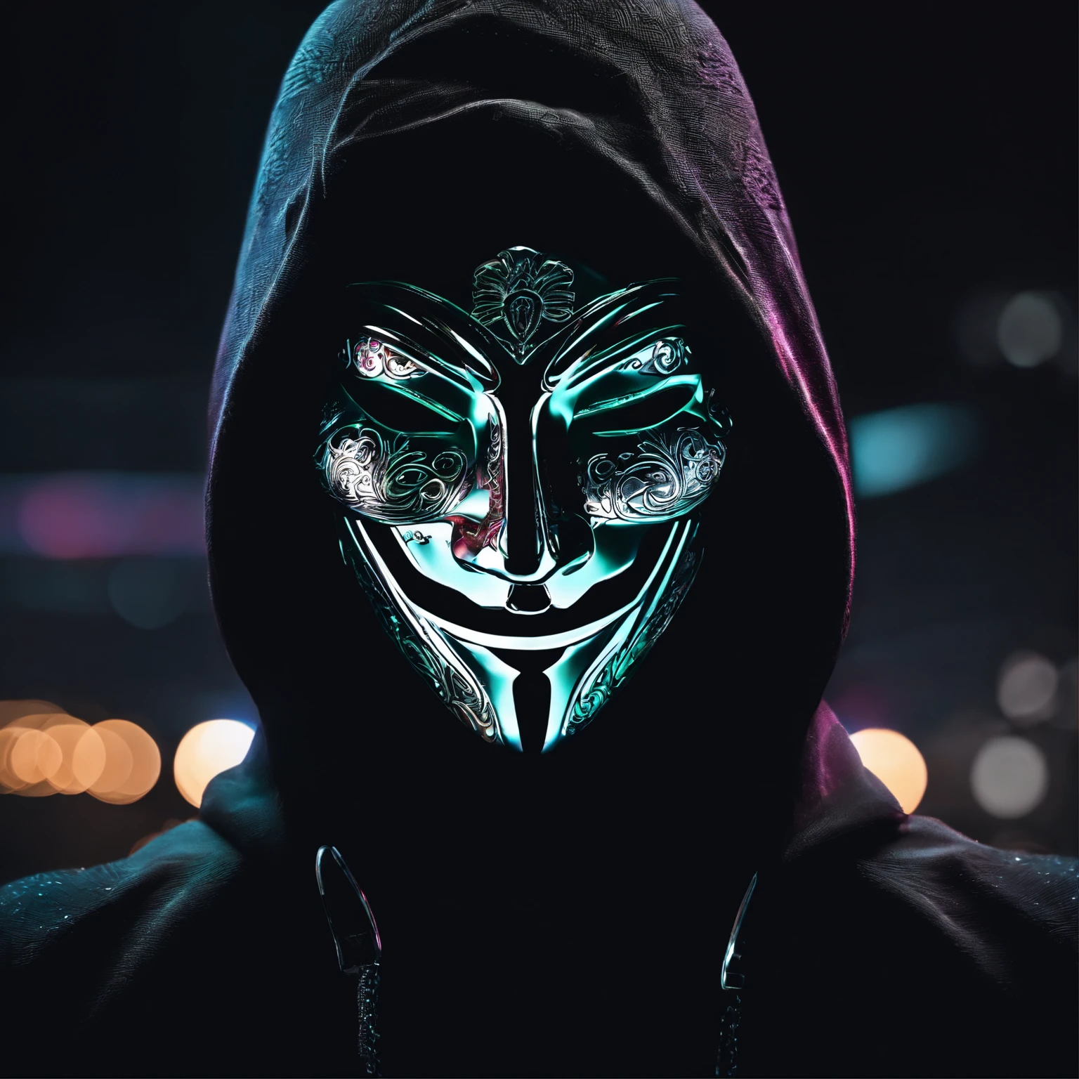 dark digi art darkweb greyhat female hacker,using anonymous mask,darkness,obscure,4k,