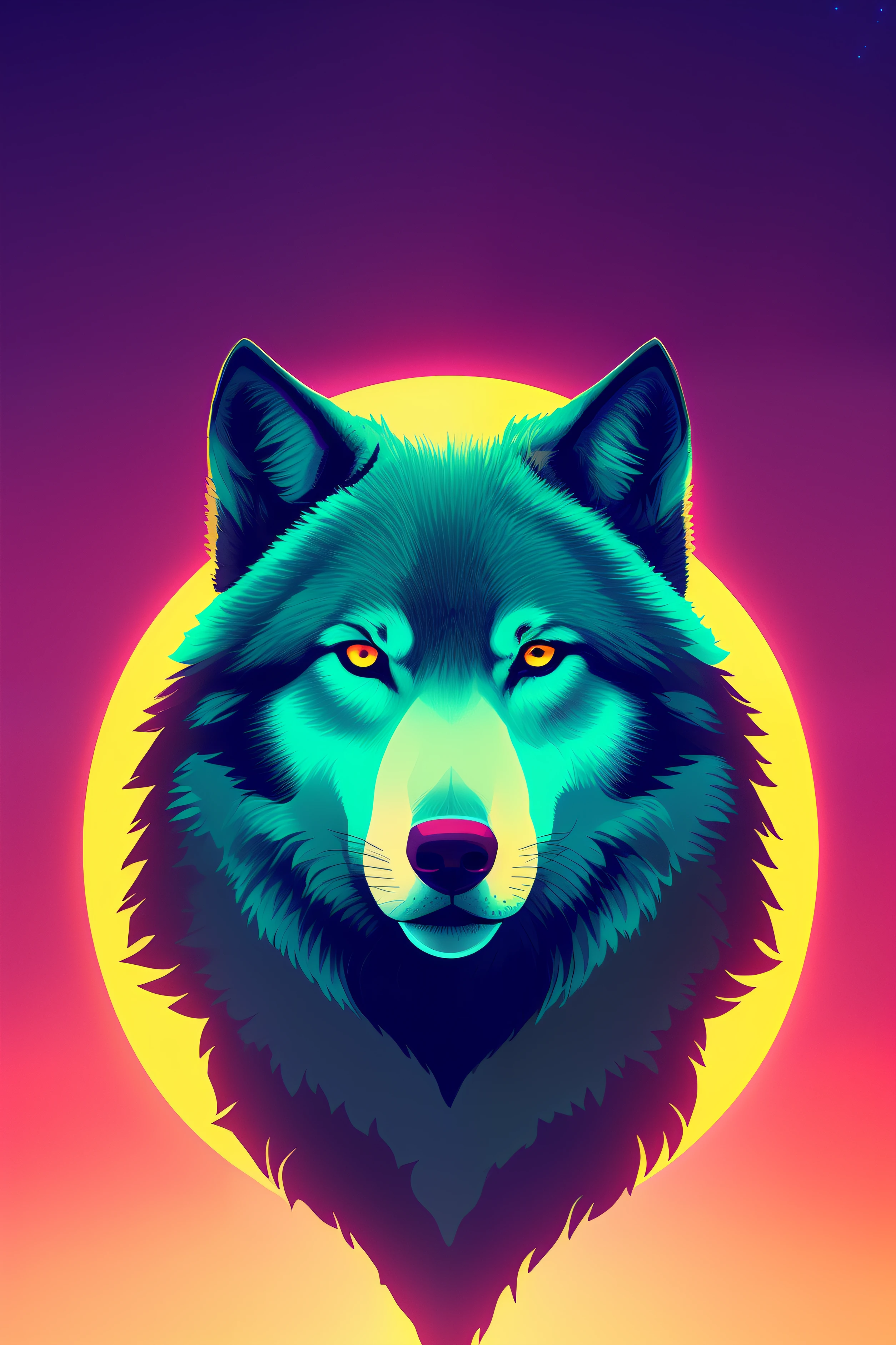 Lobo Anthro: Draw a wolf with anthropomorphic strokes, combining lupine and human features to create a captivating figure.
Estilo Synthwave: Inspire-se no estilo synthwave, incorporando elementos de cores vibrantes, Neons and retro-futuristic aesthetics.
sunset scenery: Create an impressive sunset setting, com nuances de cores quentes e atmosfera relaxante.
Intricado e Altamente Detalhado: Aprofunde-se nos detalhes, From the coat patterns of the wolf to the reflections in the buildings of a synthwave environment.