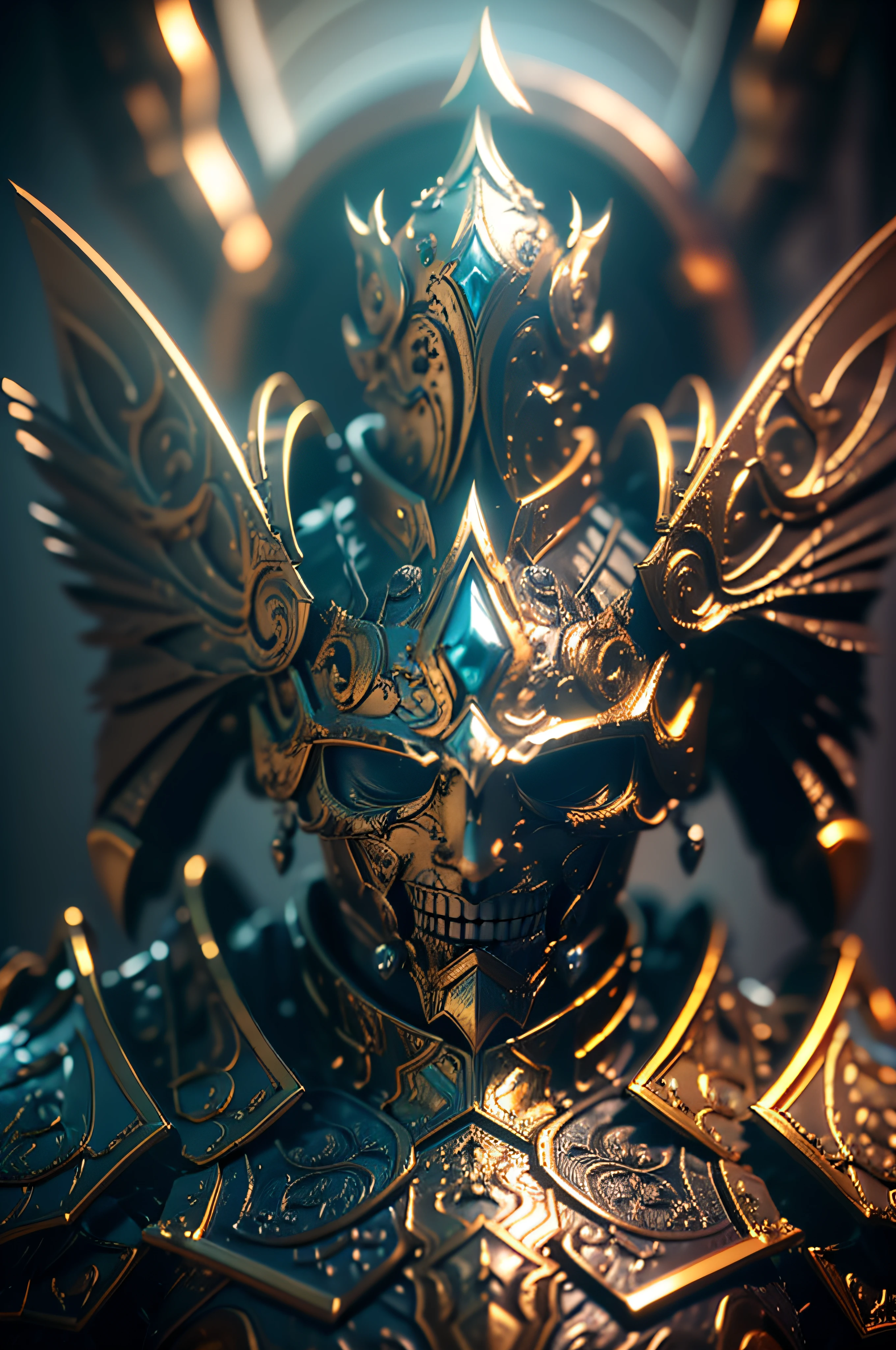 a close up of a man in a costume with wings, fantasy style 64k octane render, insanely detailed octane render, unreal engine render saint seiya, 64k cg render, super detailed octane render, high detail 8 k render, high detail 8k render, trending on unreal engine 5, beautiful octane render, 8 k octane render, 8k octane render