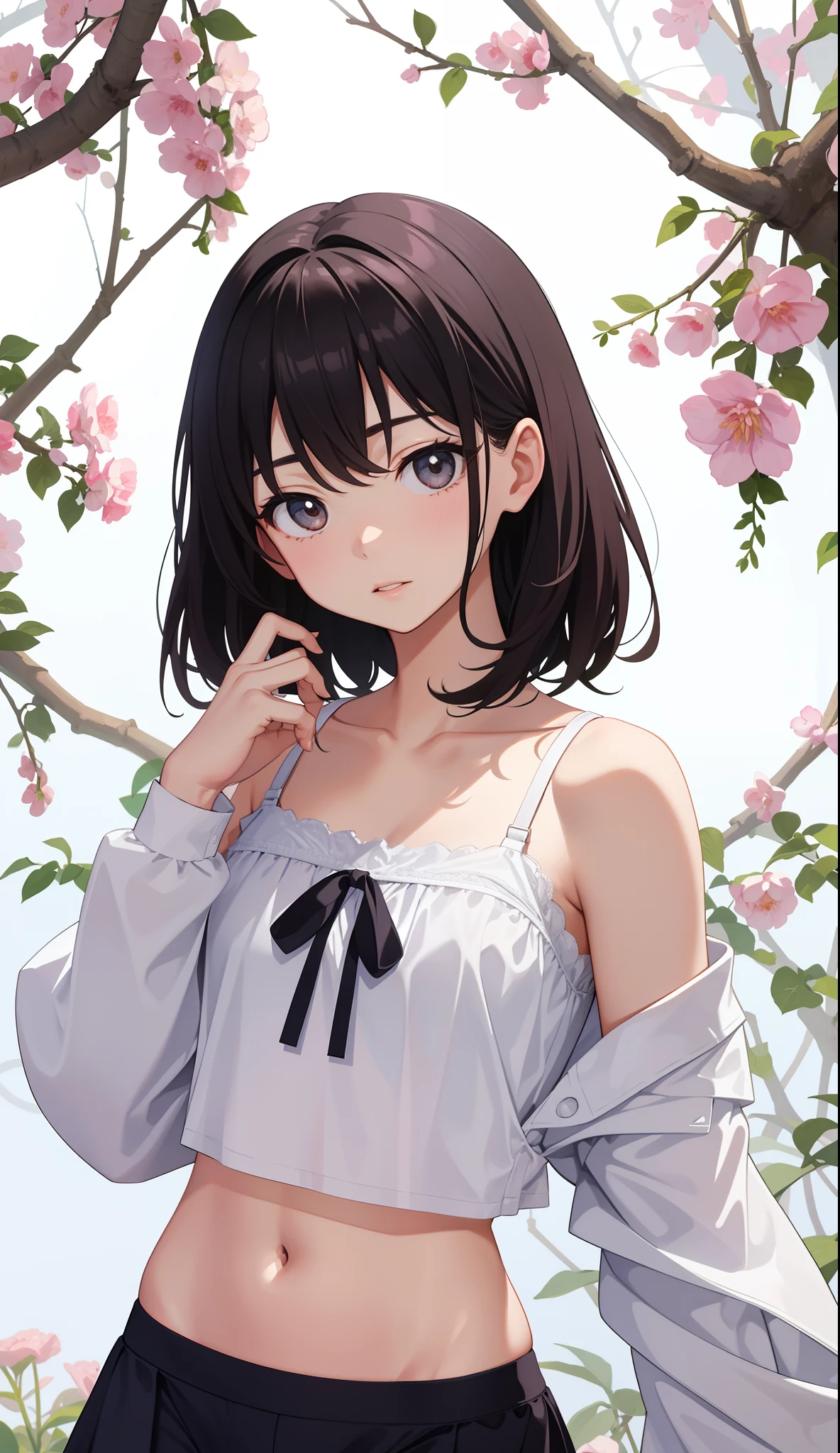1girl in、AS-Adult、Underwear、Cute underwear、Upper body portrait、