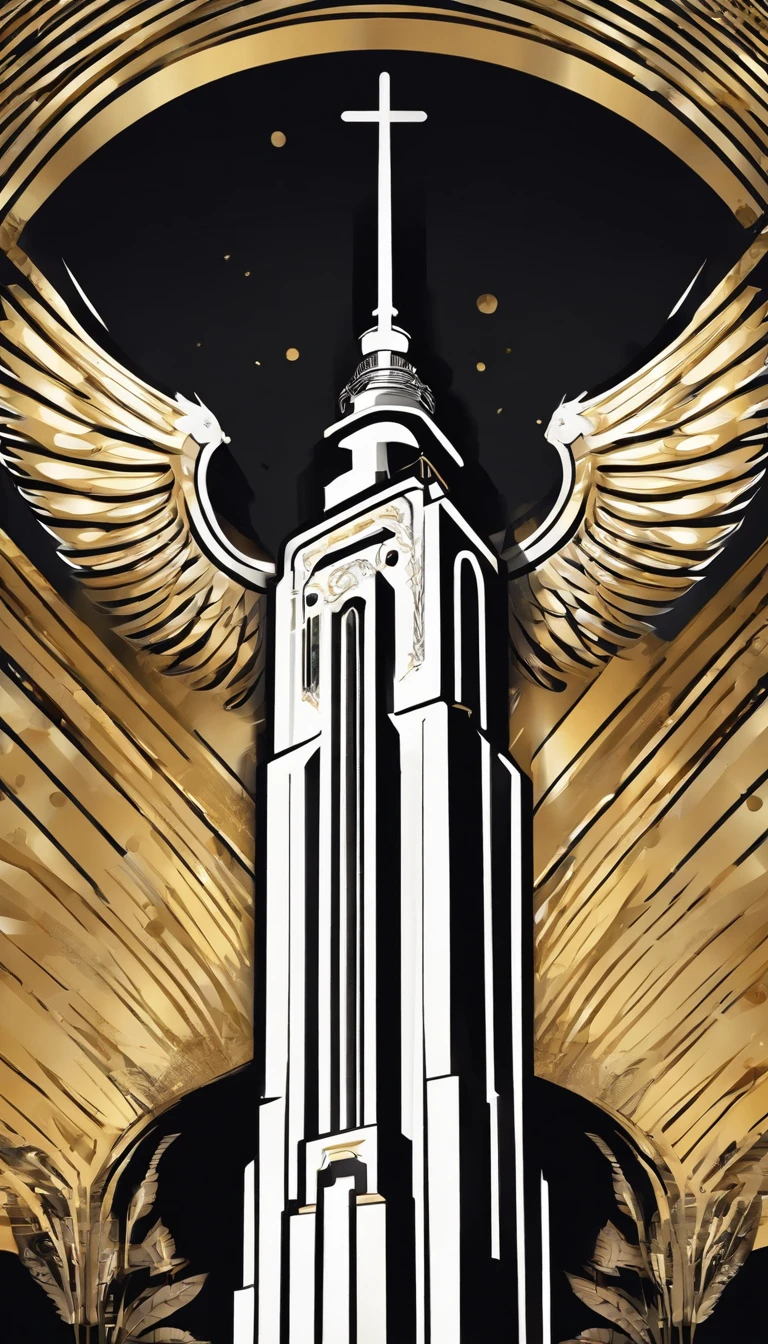 cidade do rio de janeiro, poster, cristo redentor no centro, preto e dourado