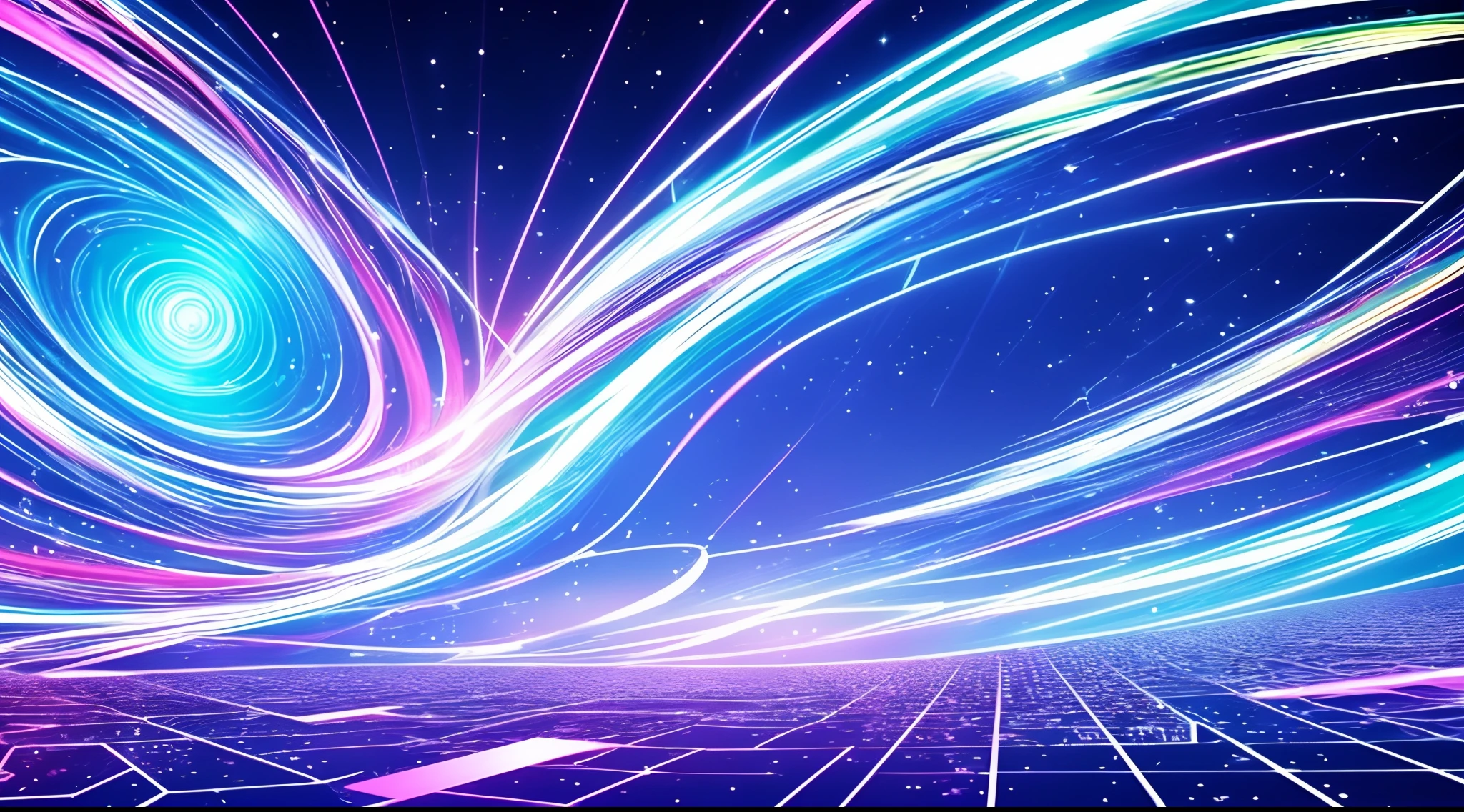 Expressing the beauty of cyberspace、Design an attractive binary background image。