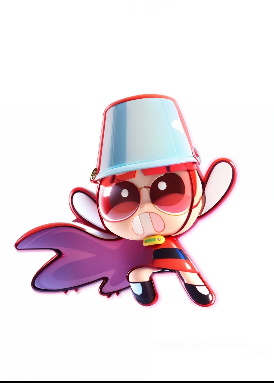 Close-up of red-headed cartoon characters, powerpuff girls style, Cartoon Cute, tchibi, inspired by Puru, offcial art, Super, Buble, Popmart style, Masterpiece, best qualtiy, 3D model, Realistic, rich details, HD render mixer, claymaterial, Flight suit, Big watery eyes, White background
