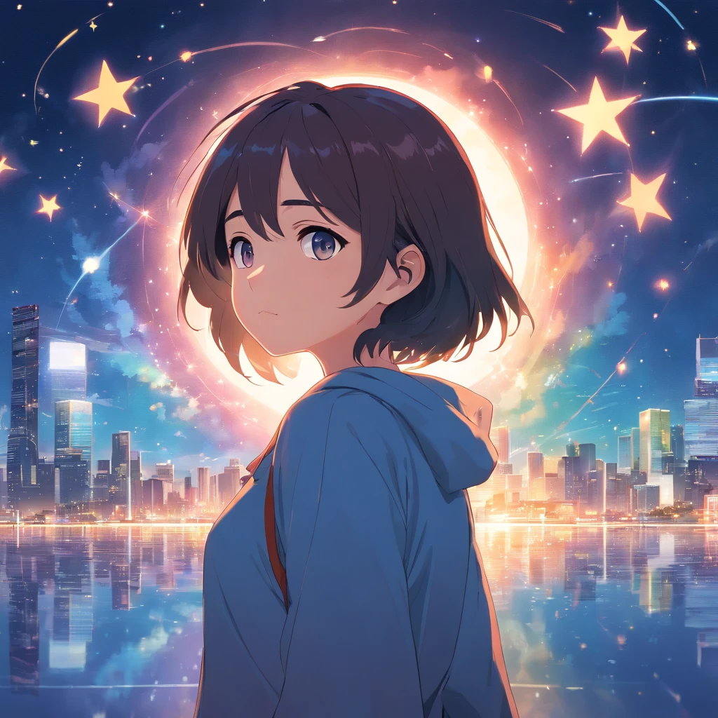 masterpiece、An ultra-high picture quality、one girls、constellation、comic strip
