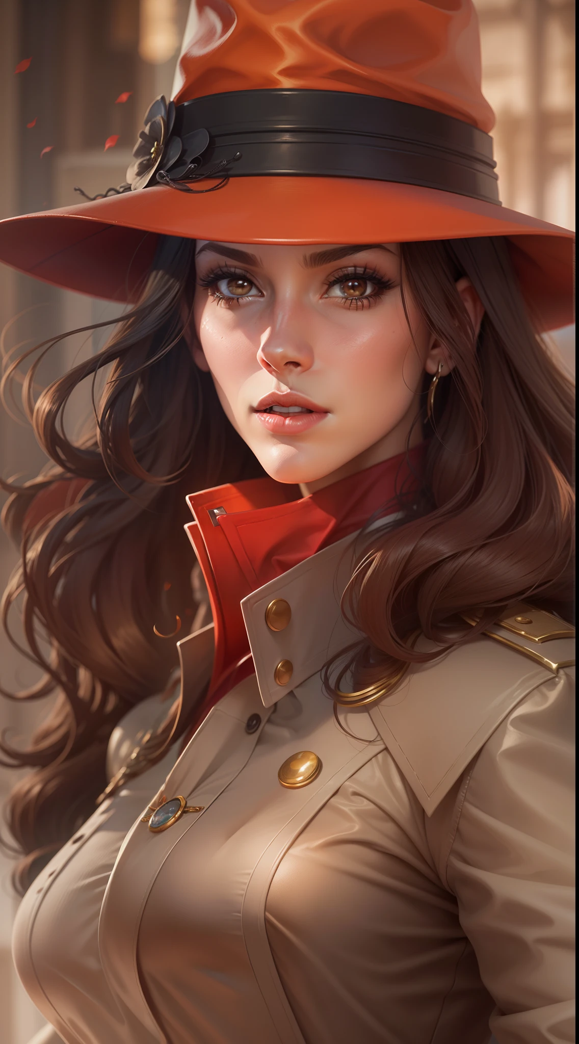1 mulher, personagem Carmen Sandiego, Close-up, ultra detalharo |, piece of master, obra-prima,