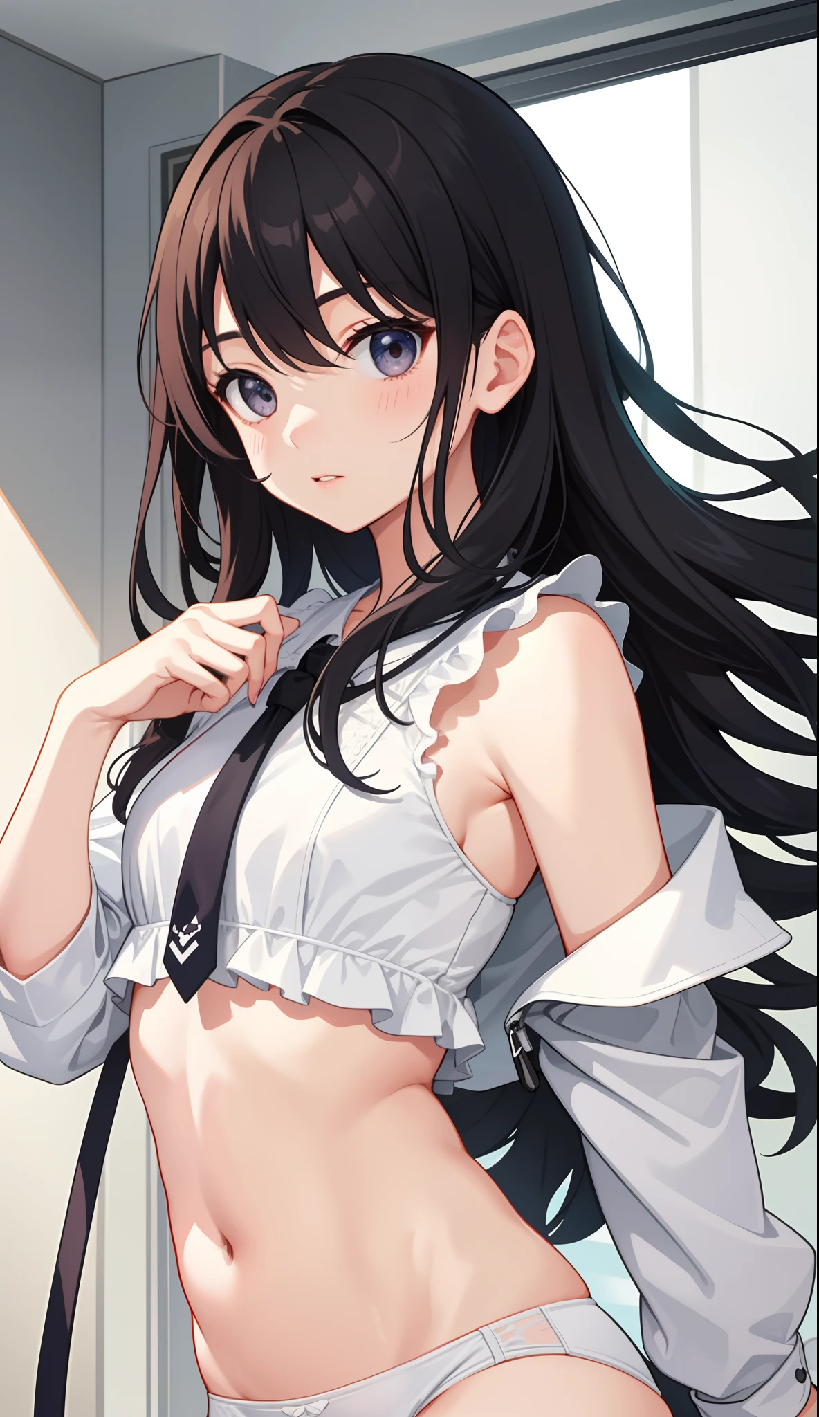 1girl in、AS-Adult、Underwear、Cute underwear、Upper body portrait、