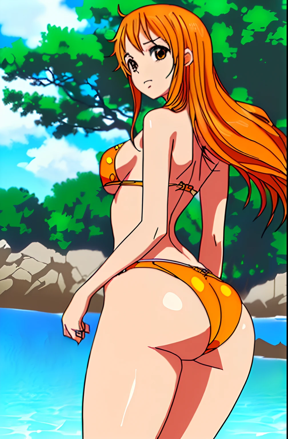 onepiece、Nami、barechested、Colossal tits、Big ass、、(top-quality)、Cowgirl、ssex、Beautuful Women、