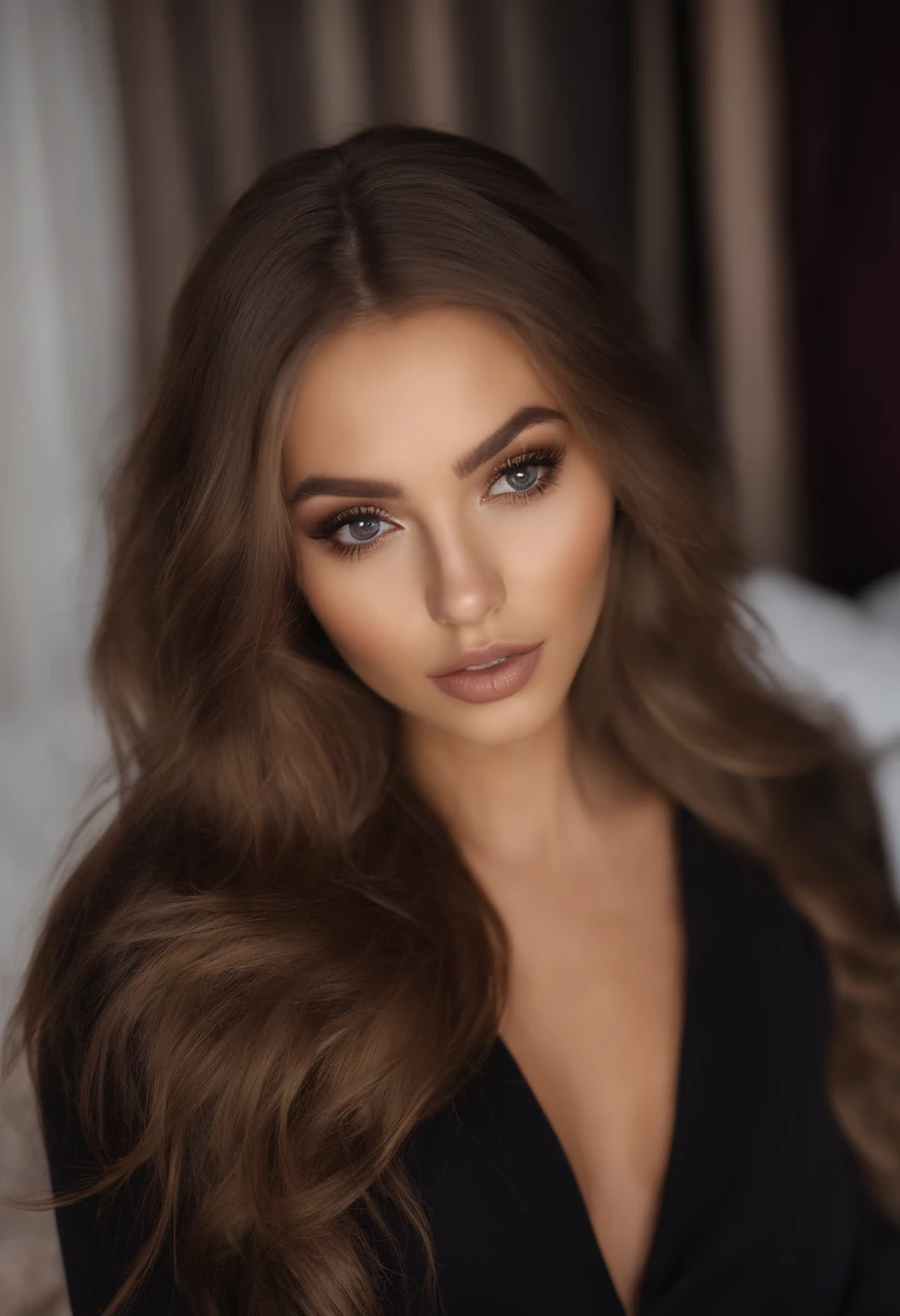 Arafed woman , Sexy girl with brown eyes, portrait sophie mudd, blonde hair and large eyes, at the club, Selfie einer jungen Frau, Augen im Schlafzimmer, Violet Myers, ohne Make-up, Natural makeup, Blick direkt in die Kamera, Gesicht mit Artgram, dezentes Make-up, Stunning full body shot, im Schlafzimmer, Spaltung