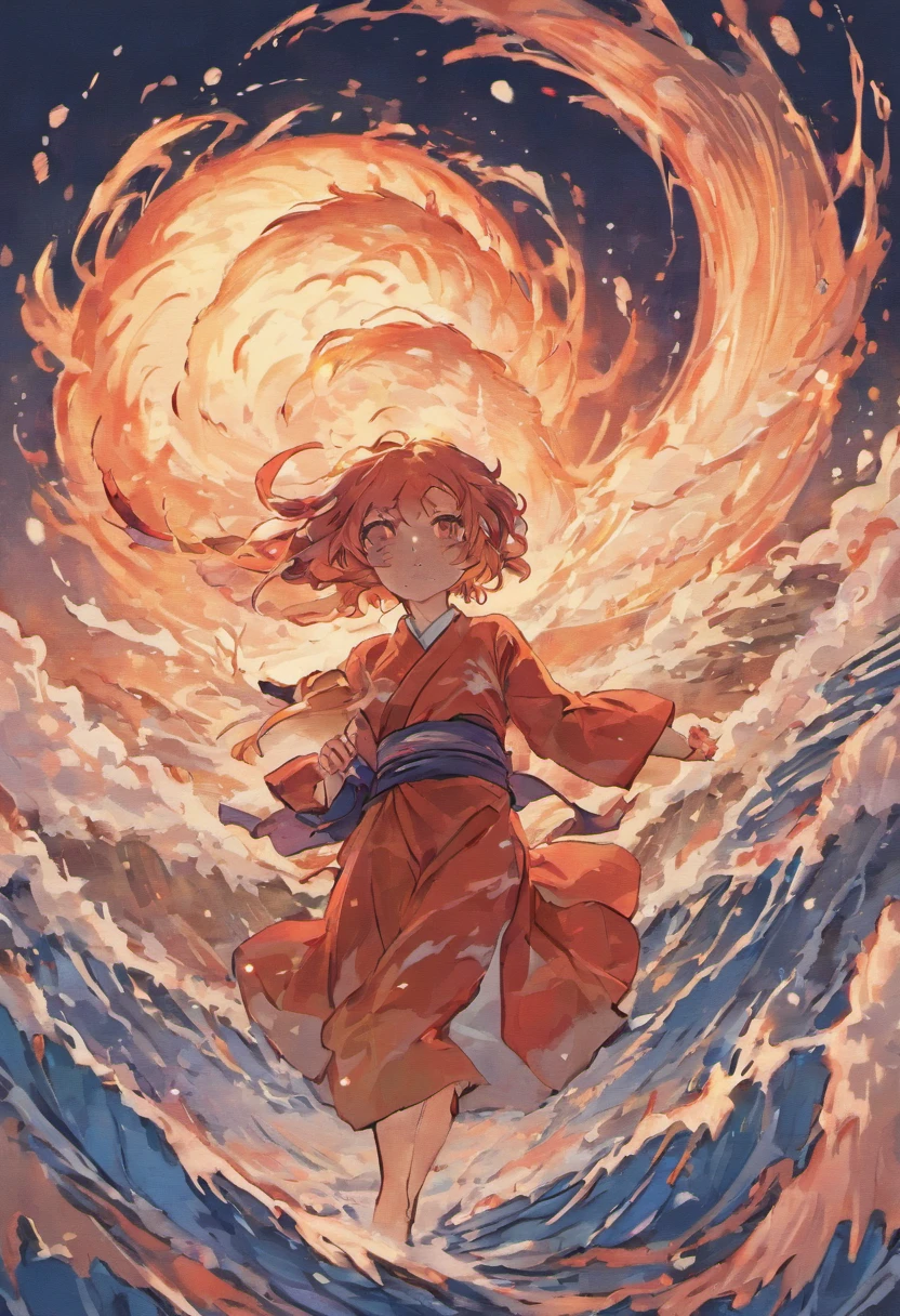 Repeat up, 、hokusai style, style of hokusai, ukiyoe painting,The mosaic is strong、Pixel art、Artistically、The Great Waves of Kamikawu