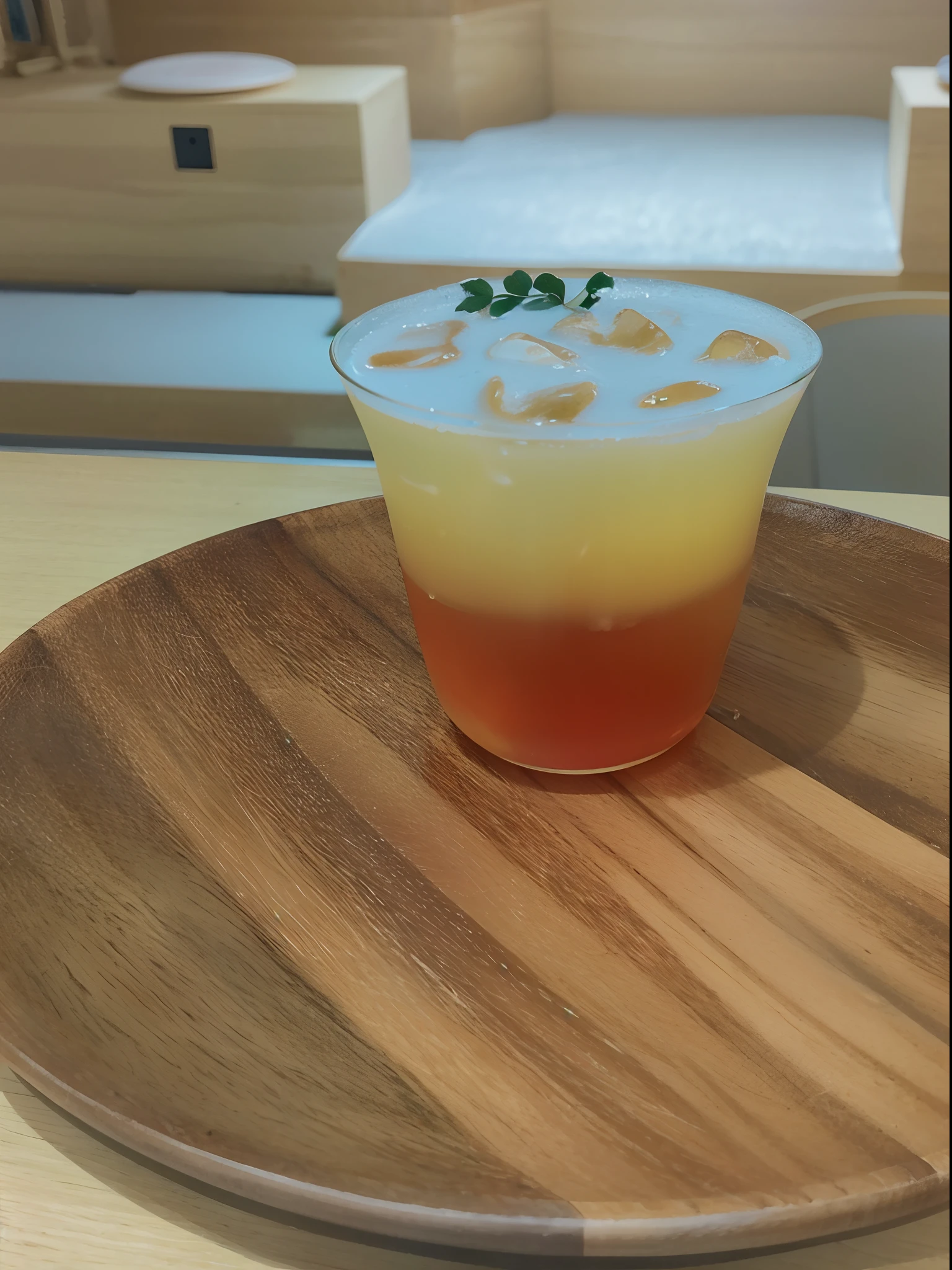 On a wooden plate on the table was a drink, drink, on a wooden tray, on a wooden plate, taken with sony alpha 9, taken with canon 8 0 d, drinking cocktail, Masterpiece works of art, shot on leica sl2, drinking a drink, Shot on Sony A 7, Sour, iced tea glass, morning golden hour