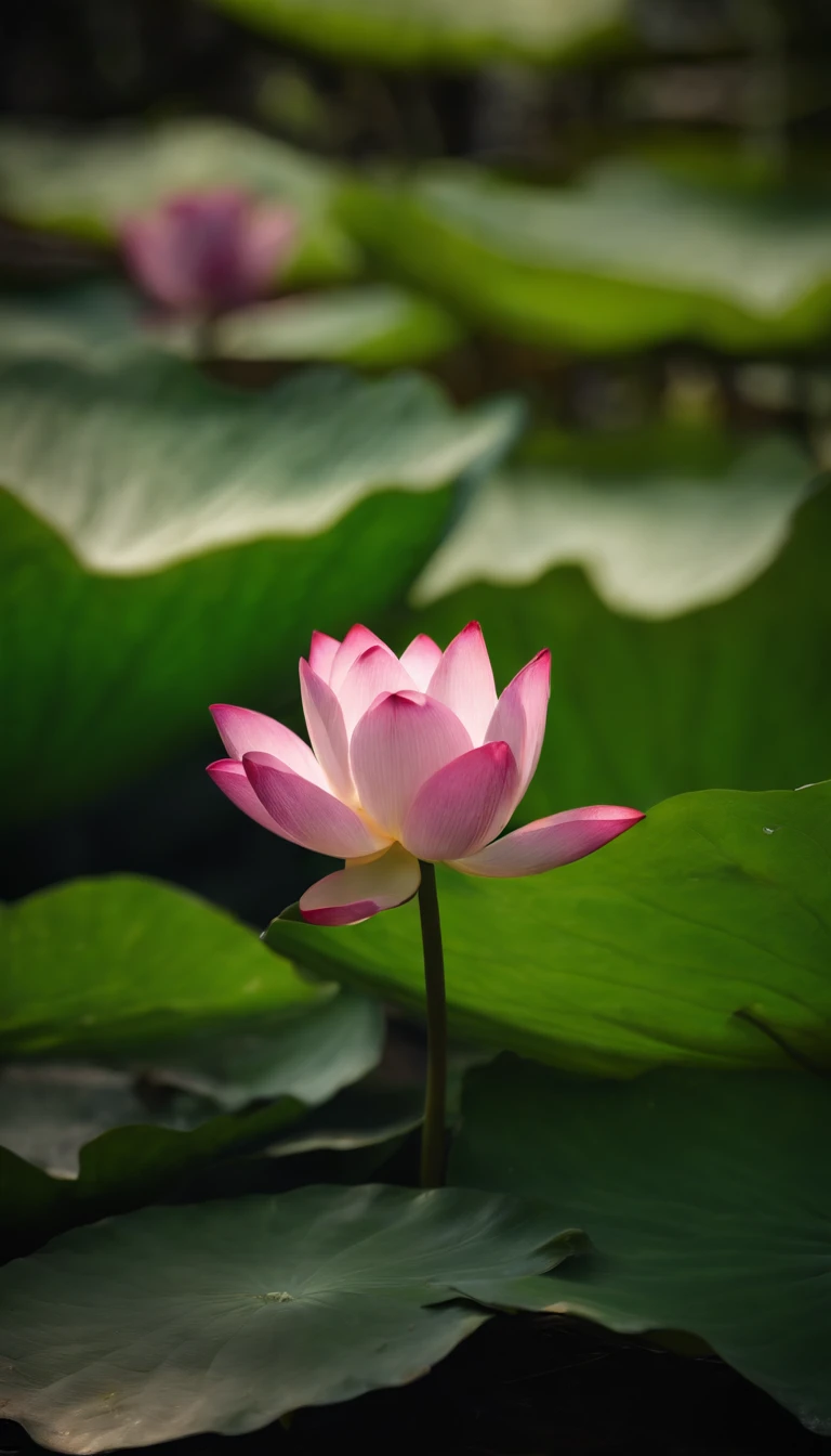 lotus flower, Green stem, Silt comes out of the water, gold light, The light of the Buddha shines, UHD, retina, masterpiece, ccurate, super detail, high details, high quality, highres, 16k