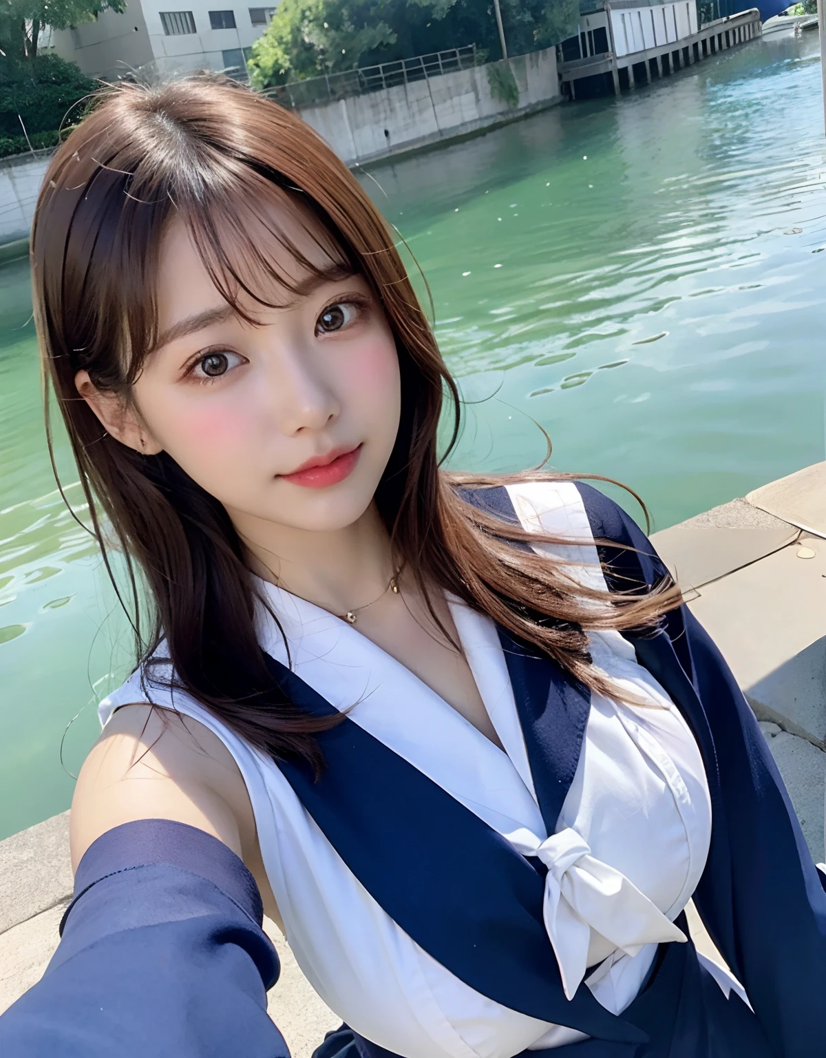 large full breasts Sensual appearance, ,25-years old hightquality a sailor suit pupils schools valley