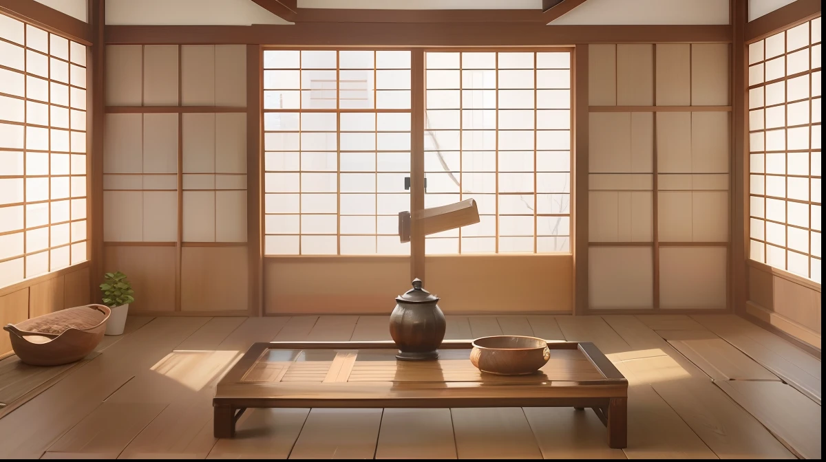 hearth、Top image quality、Acrylic painting style touch、Old private house、House of the common people in the Edo period