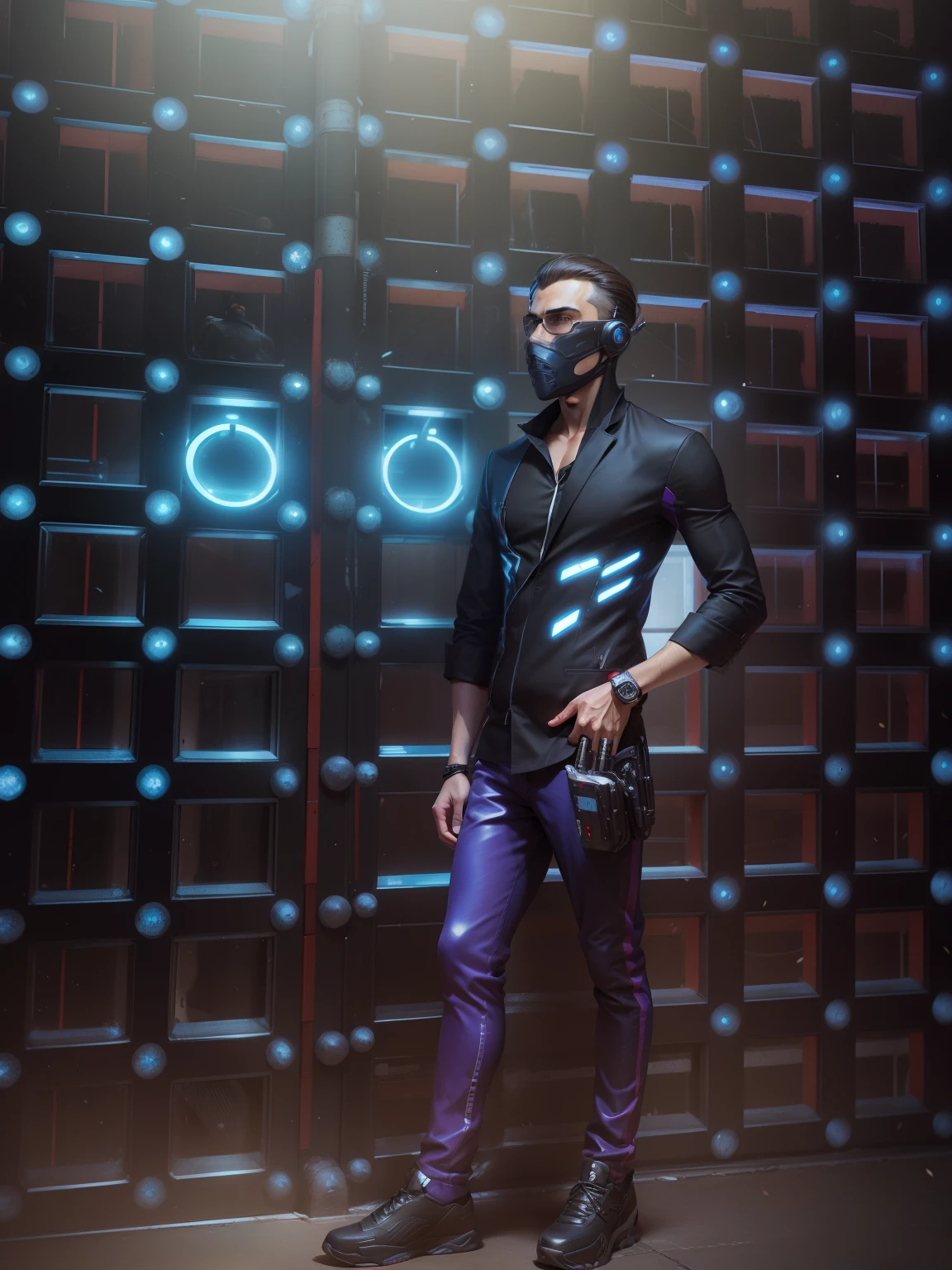 Suit realistic face futuristic