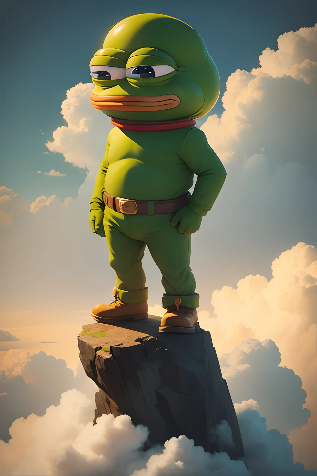 pepe the frog, Stand on top of the cloud where gold coins converge