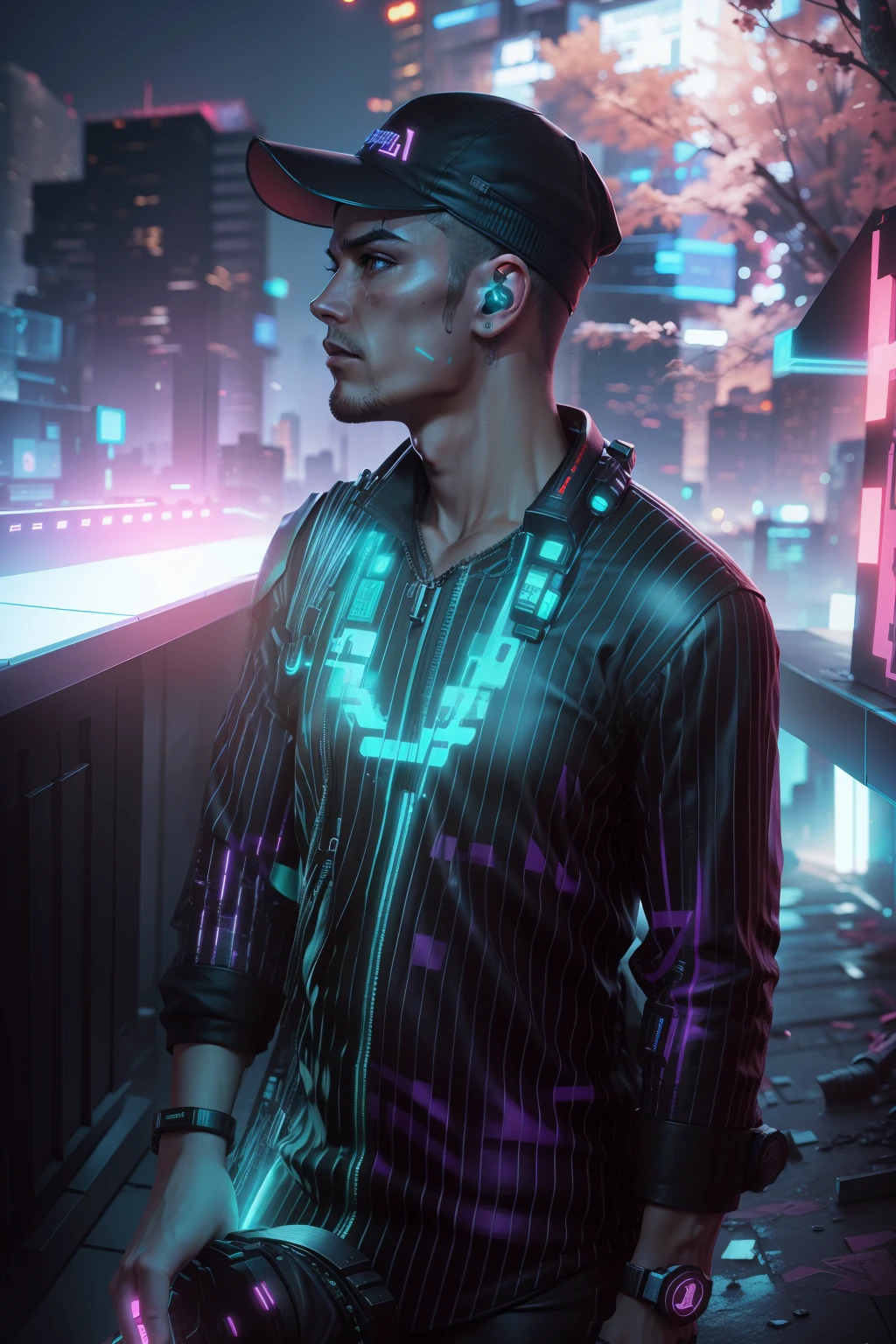 Change Background cyberpunk, 8k, ultra realistic