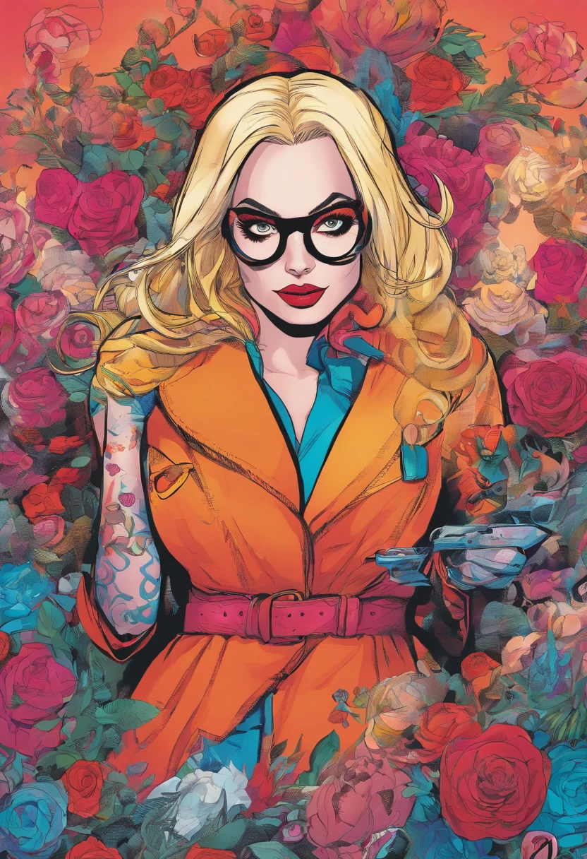 Margot Robbie, vestida como Harley quinn