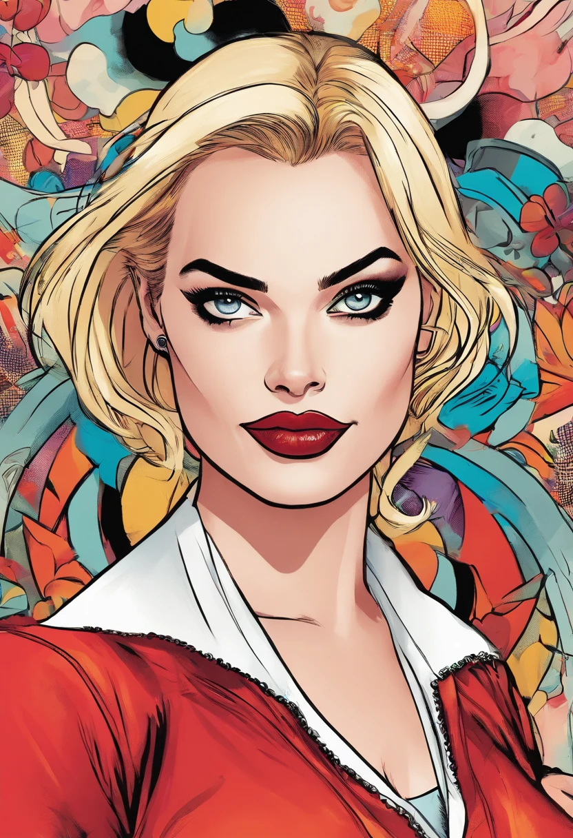 Margot Robbie, vestida como Harley quinn