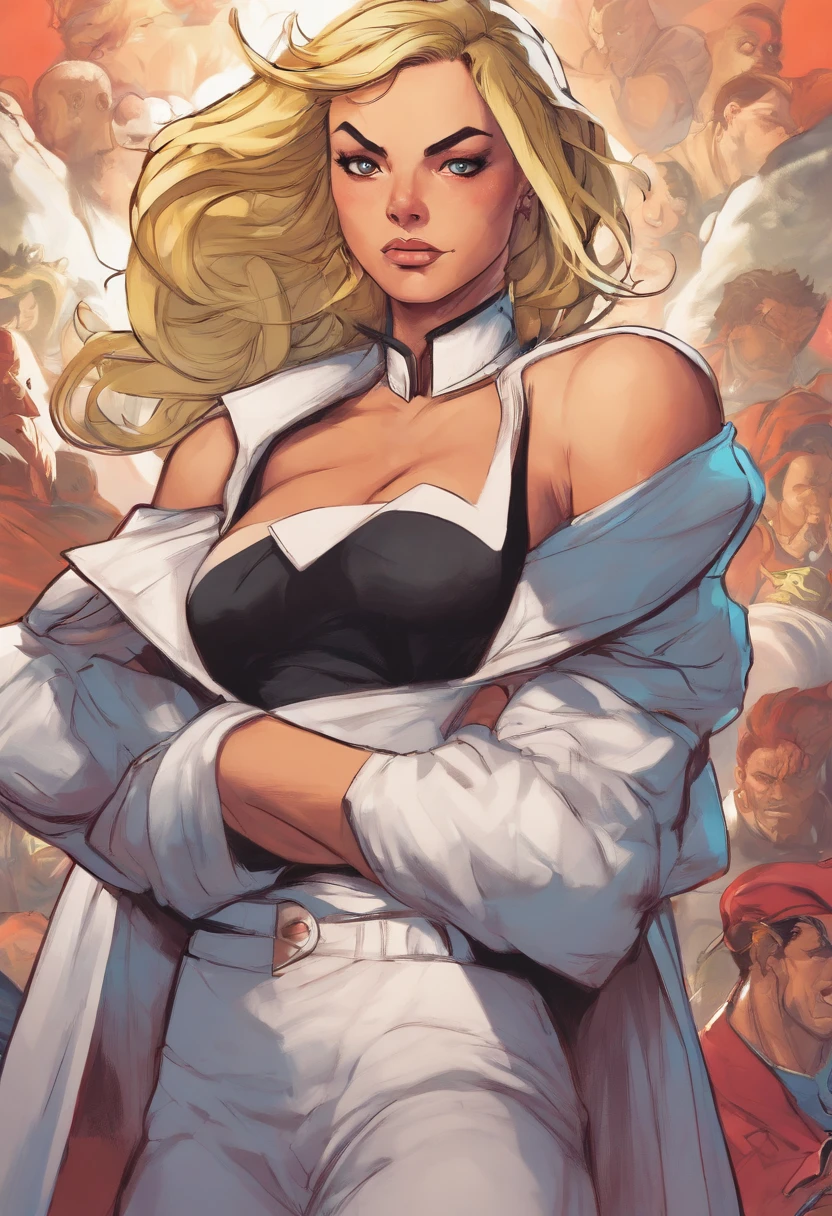 Margot Robbie, dressed as a Street Fighter Jury