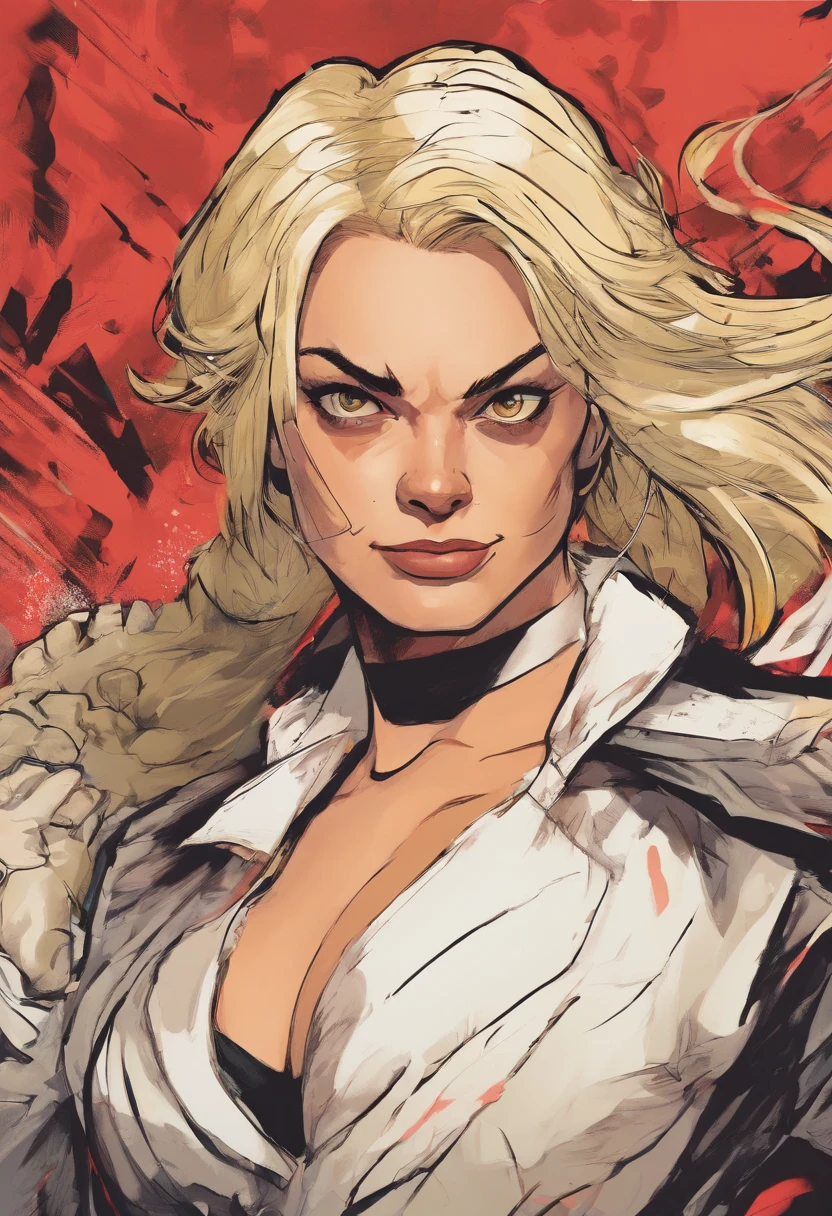 Margot Robbie, dressed as a Street Fighter VI Jury