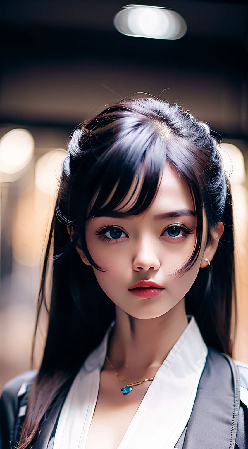 Masterpiece、top-quality、rialistic photo、
1人、Dark hair、A Japanese Lady、 16yo、School Uniforms、perfect face、hanikami