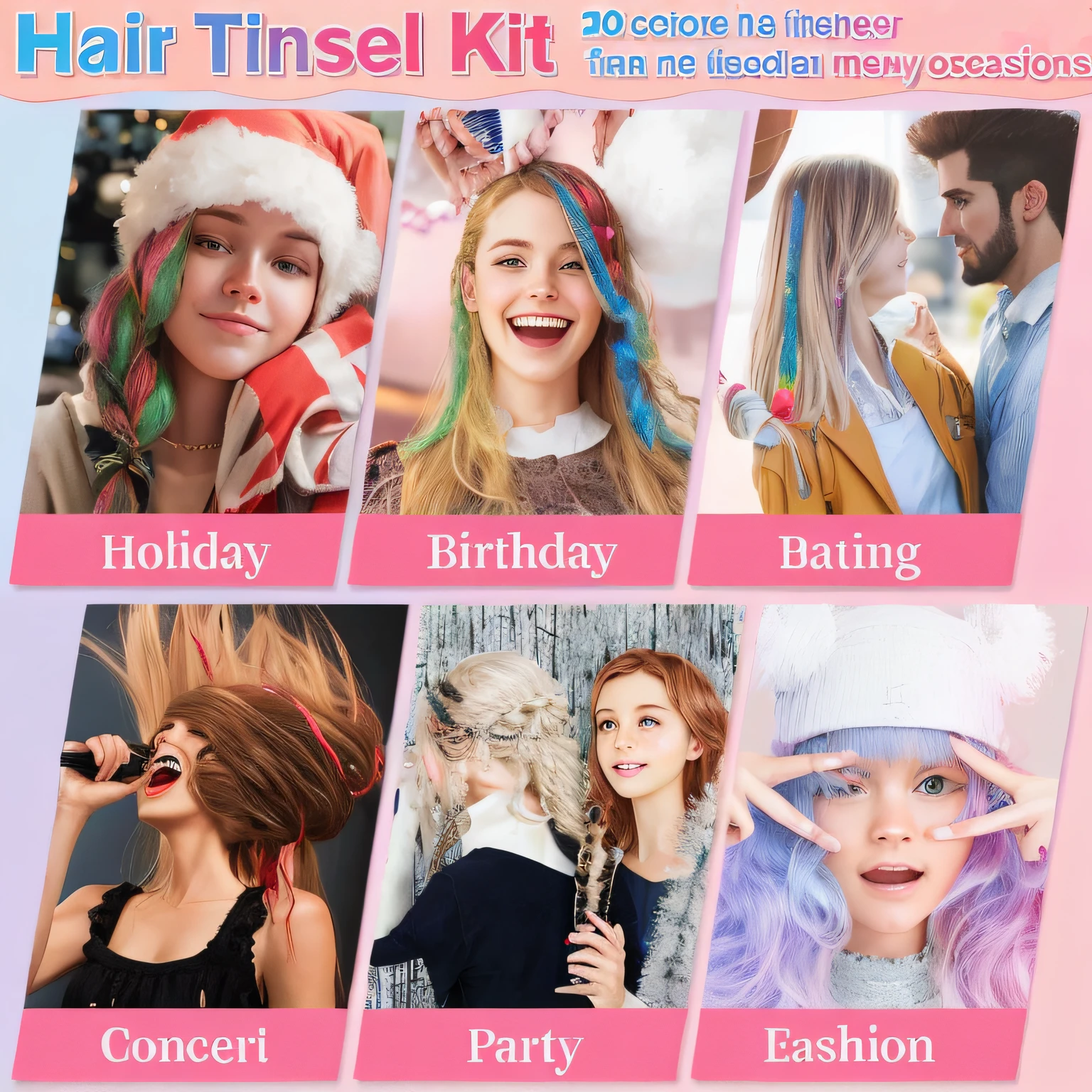 European and American girl hair