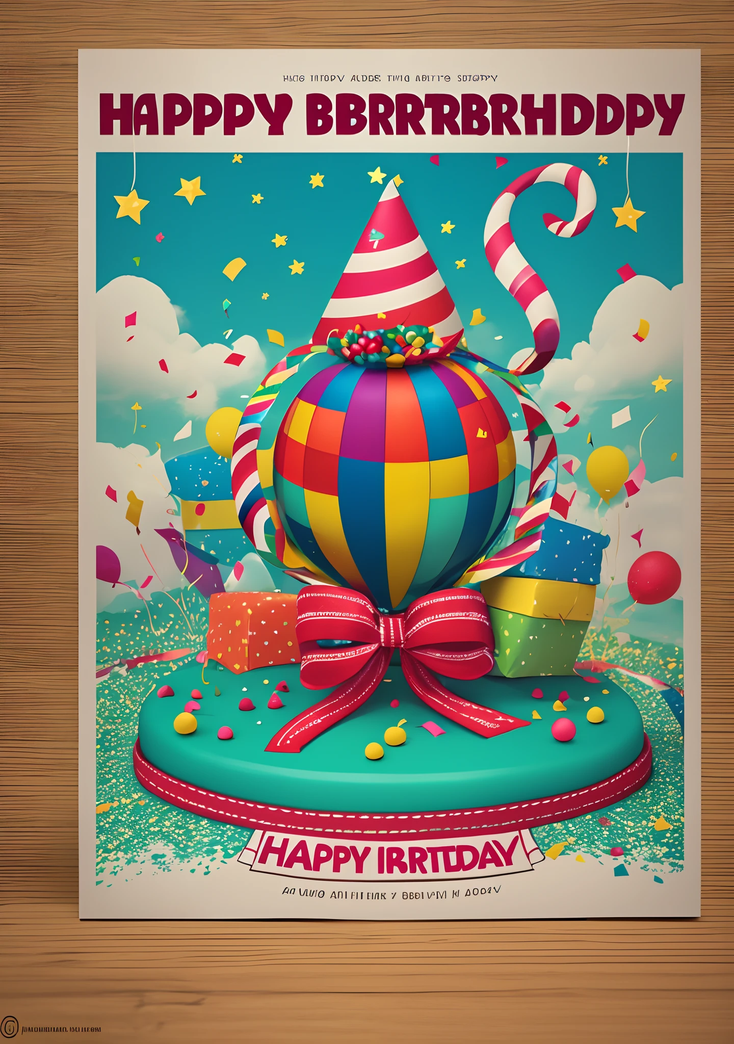 Create a festive poster that says “happy birthday Tika”, , 3d render, typography, poster, illustration --auto --s2