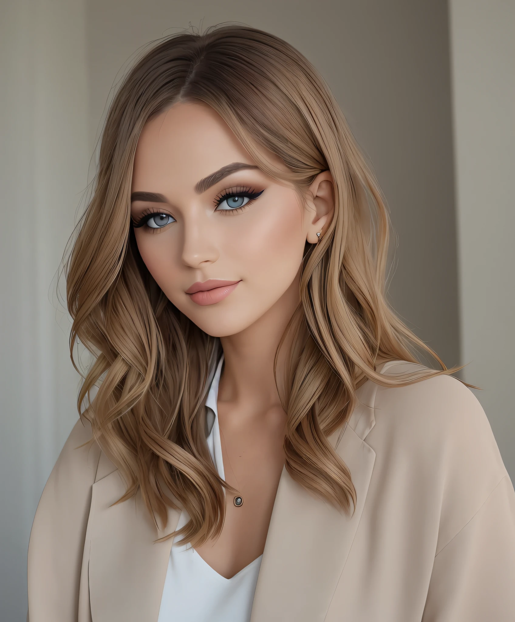 ein Make-up mit sanften, neutral tones on the eyes, dezenter Eyeliner, Light effects and lipstick
Makeup for the day, Frischer, natural look, Weiches Make-up, Surprise Me