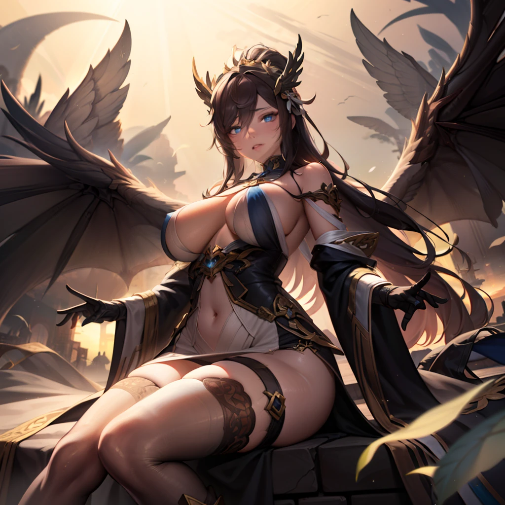 battlemech,(Blonde girl),((disheveled long hair)), (Huge ponytail),(Stockings) Glowing blue eyes,Blue Light Energy Longsword,Galactic,Mechanical and exquisite,((Blonde Beauty))pubic detail,mech wings,elegent,Blue Mecha,Glowing blue-blue eyes,(Stocking Heels),land,Mechanical and exquisite,pubic detail,mech wings,elegent,The tree々,There are hands and feet,angled,angled,immensity,Wind,hazy,Mecha's eyes glow blue,Blue Mecha,Glowing blue-blue eyes,Holding the sword of delicate light energy,Skysky,Mechanical and exquisite,pubic detail,Huge mech wings,elegent,The tree々,There are hands and feet,angled,angled,immensity,baiyun,hazy,Mecha's eyes glow blue,pubic detail,Winds of the future,sacredness,Cavalier,battlemech,Glowing blue eyes,Blue Delicate Sniper Rifle,Skysky,Mechanical and exquisite,pubic detail,Huge mech wings,elegent,The tree々,There are hands and feet,angled,angled,immensity,baiyun,hazy,Mecha's eyes glow blue,pubic detail,Winds of the future,sacredness,Cavalier,the face is clear,Face wearing mask armor,masterpaintings,best qualtiy,offcial art,the Extremely Detailed CG Unity 8K Wallpapers,brightened light,(light particules,(Illustration)(Farbe)goodlooking,impeccable,((Graphic Painting)),(Heavier stroke)),(bold lines),Highest image quality,masterpaintings,Filigree,long eyeslashes,(((silhuette))),Very detailed background,tulips,Banana leaves,lilie,dew,Date palm flowers,Ryu,Light white off-the-shoulder dress,Mottled sunlight,(Close-up of people),(Beautiful little in good shape)((Super best quality)), ((A very masterpiece)), ((super detailing:1.4)), ((hyper realistic lifelike 3d)), Dragon Warrior Girl, Mechanical body, Dynamic action poses in battle scenes, Mechanical weapons of very complex and heavy fighters, Off-the-shoulder fashion that blends dense and complex steampunk with dense gothic ta, Complex steampunk headgear, very thin long legs, Mechanical boots above the knee, ((Fluttering Lace Flared Skirt)) (beautiful small breasts directed upwards),Somewhat long, Vertic