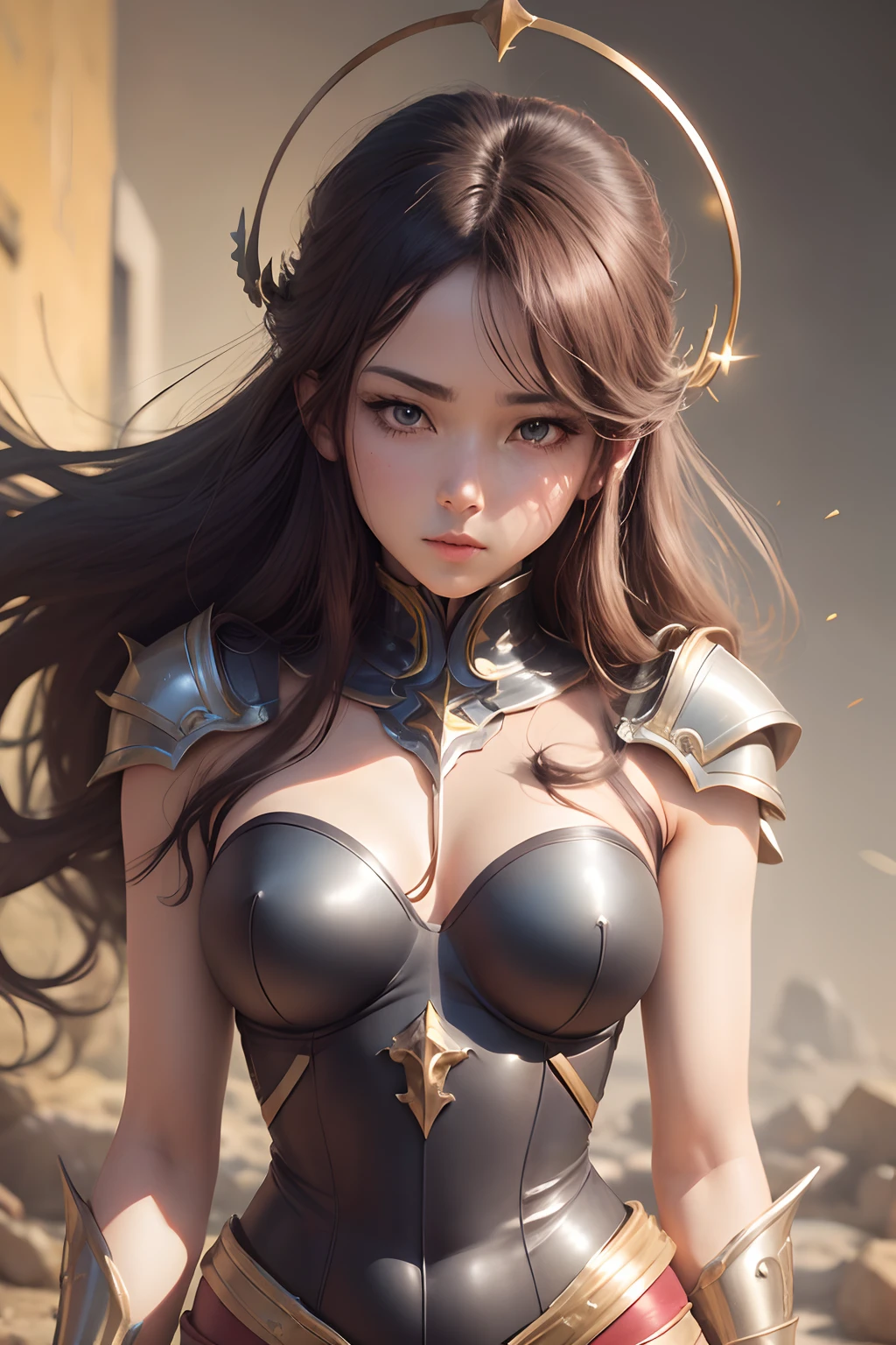 ((optimum,best qualtiy))Epic anime,4K Comic Wallpapers,4K Anime Wallpapers,anime wallpaper 8 K,anime wallpaper 8 K,Saint Seiya、God Cross、Athena、Front face、perfect fingers