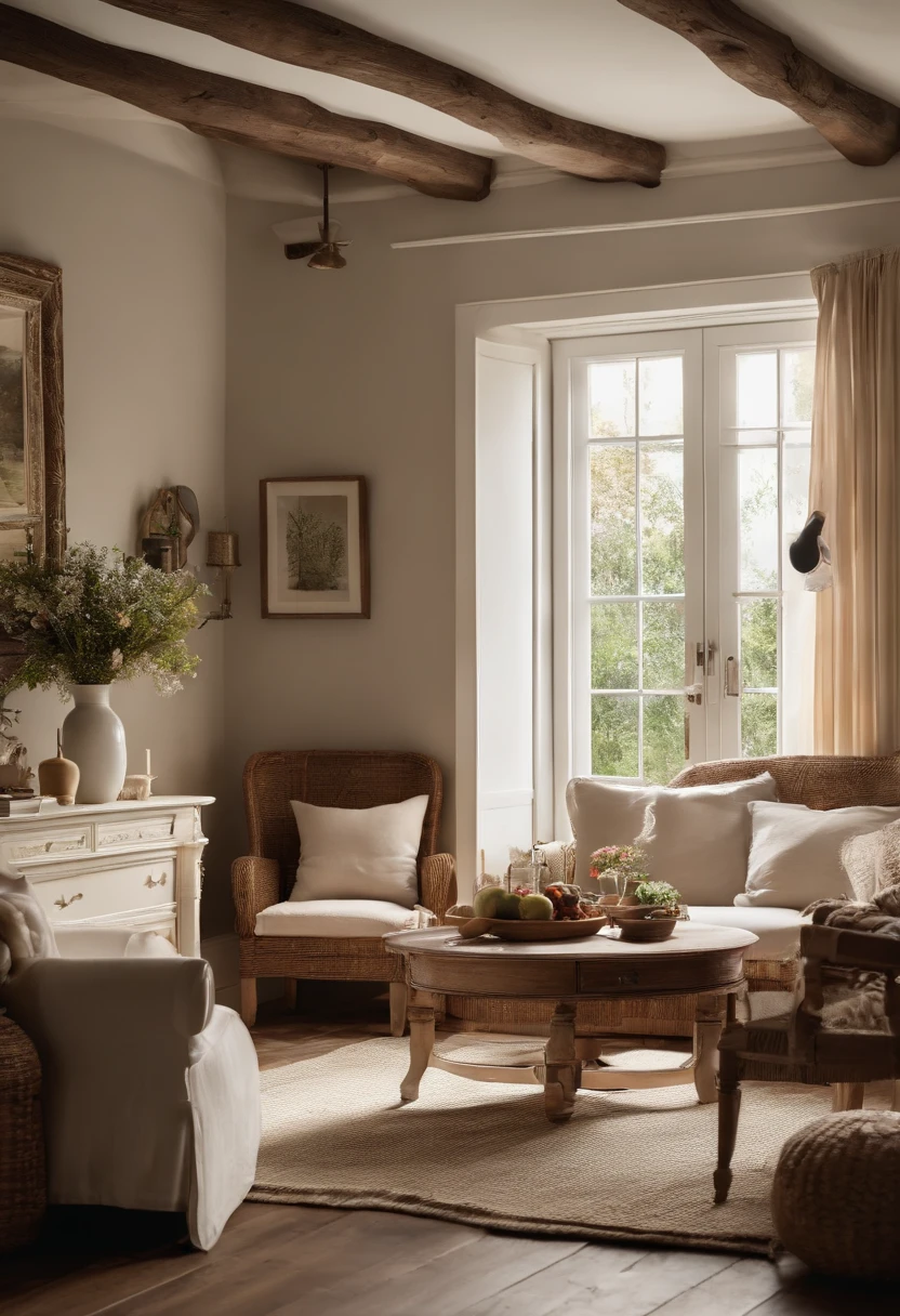 simple bedrooms,Different shooting angles in the same living room,Cozy cottage,، simple,With a hint of wood,k hd,Off-white main color