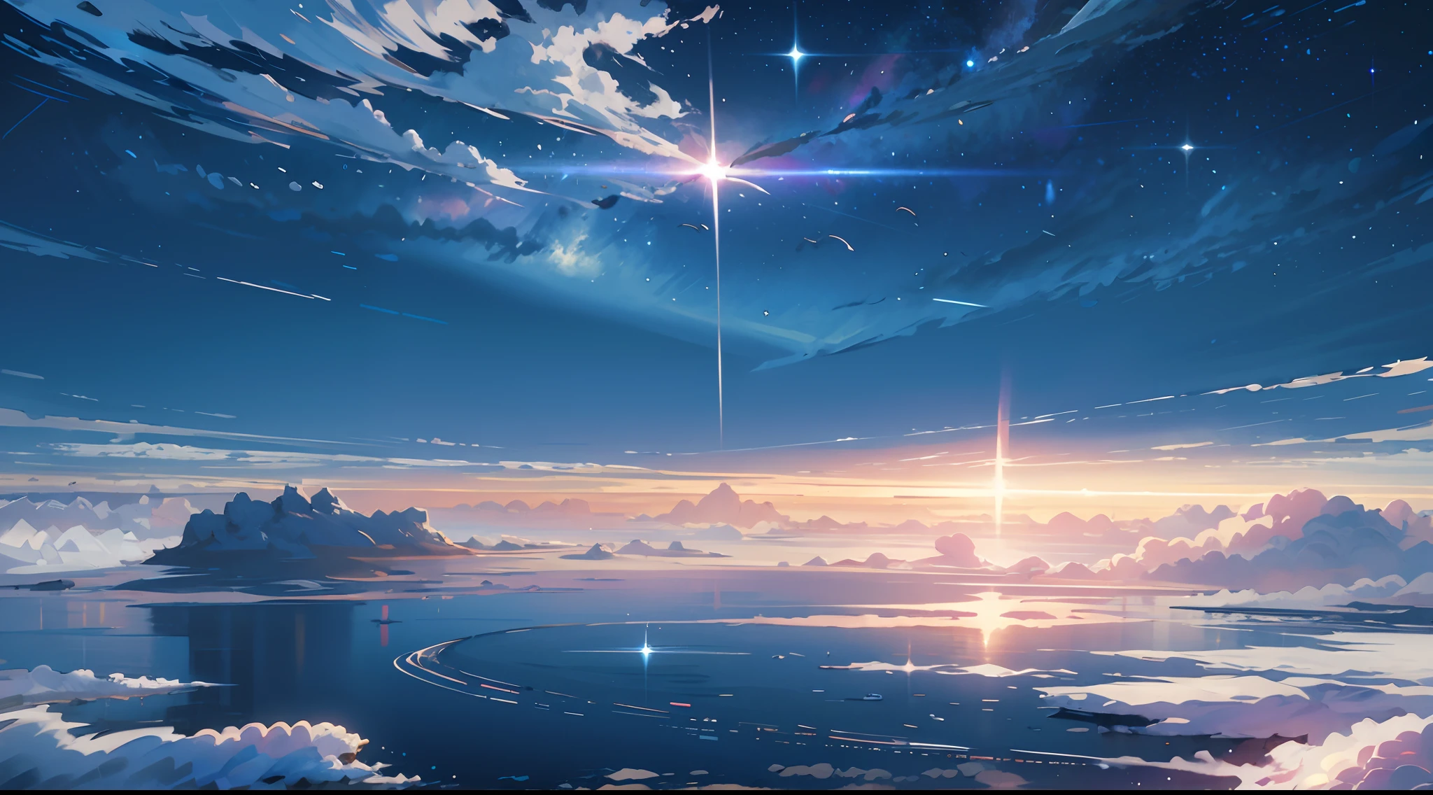 ridiculous resolution, high resolution, (masterpiece:1.4), super detailed, 1boy, seen from above, space, floating, --v 6