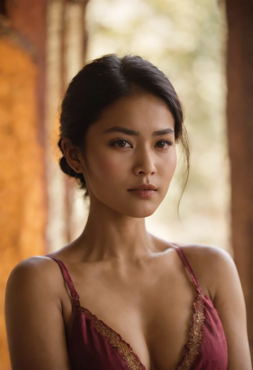 Nude, huge boobs, pussy, pubic hair, gorgeus bhutan girl, dark nipple,