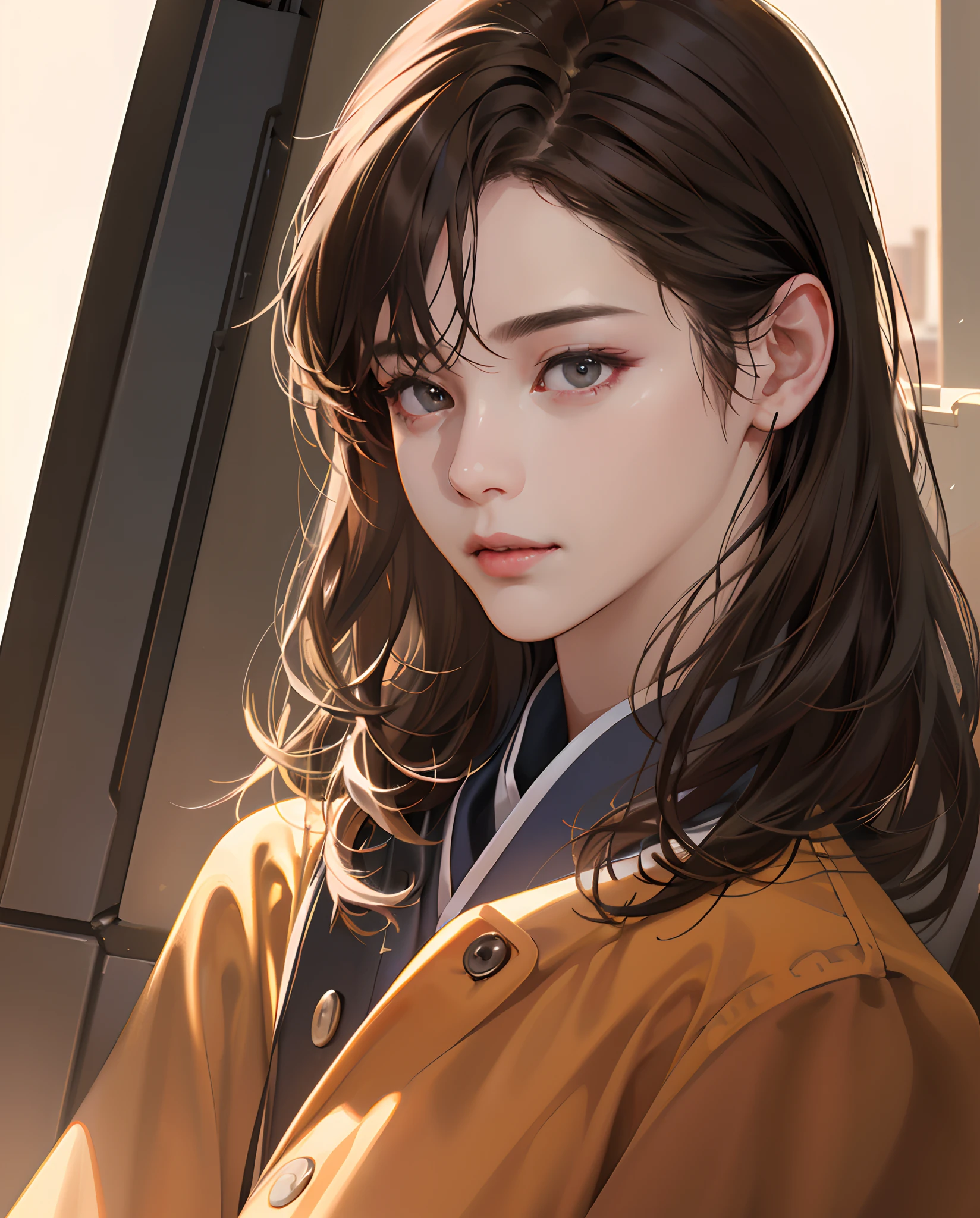 1girl in.adult lady.dark brown hair.TikTok.Looking at the camera.Asians.outside of house.Sightseeing trips.((Realistic lighting、top-quality、8K、masterpiece:1.3))、The human