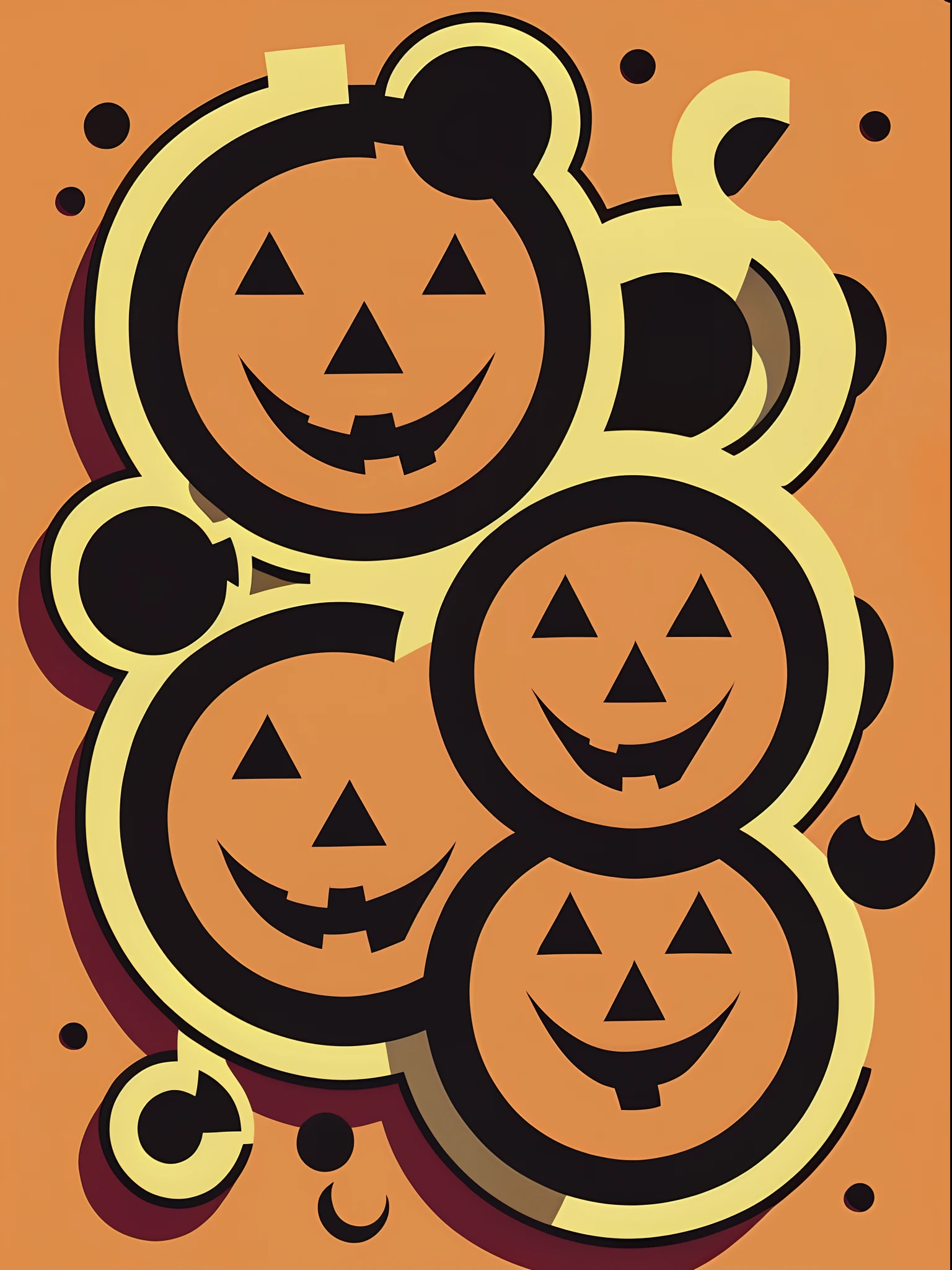 1. Anime-style jack-o'-lantern sticker design: Create a sticker design that focuses on jack-o'-lanterns with sparkly eyes and a sparkling smile. Jack-o'-lantern、It is necessary to draw in a contrast of bright orange and black under bright lighting. Surround yourself with cute Halloween accessories such as candy and bats, Drawn in anime-style lineart and vibrant colors. Stickers must be round or square, White or transparent background for ease of editing, It is centrally positioned as a digital art work..