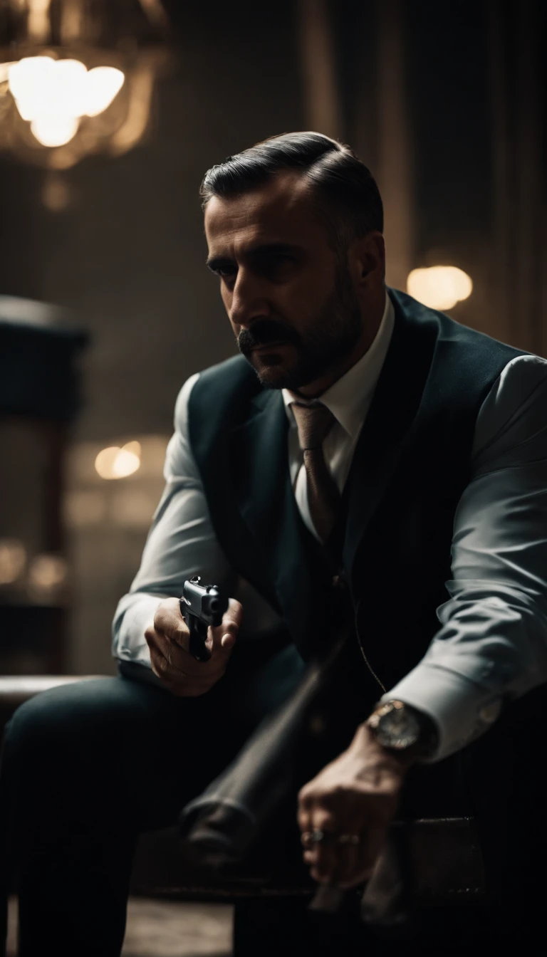 italian mafia with gun