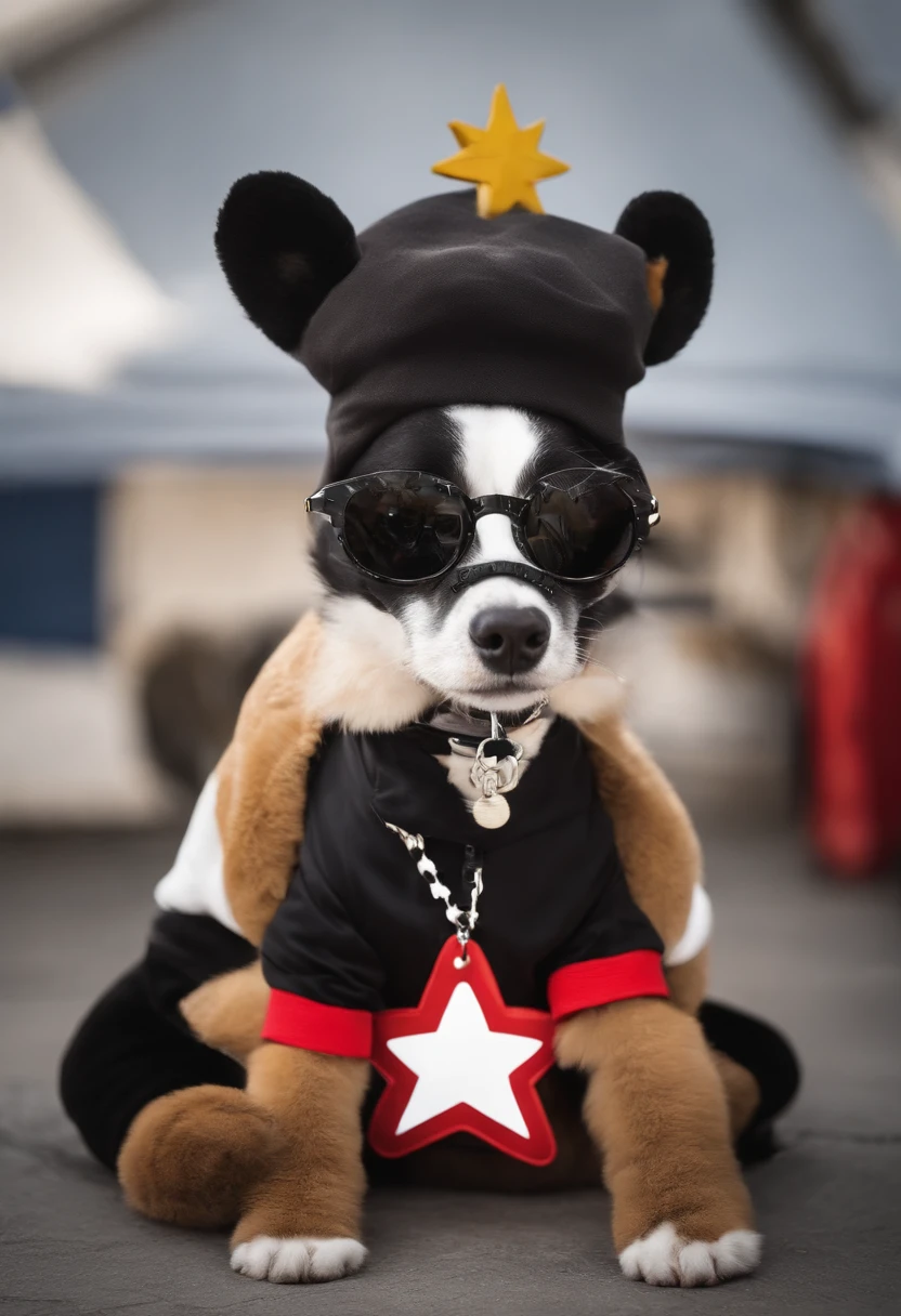Descreva um mascote em forma de estrela para representar a sua marca. This mascot should be a sympathetic and charismatic star, com cinco pontas distintas que lembram uma estrela real. Cada uma das pontas representa um elemento de estilo streetwear, like a straight-brimmed cap, a pair of trendy sneakers, um casaco estiloso, sunglasses and an urban accessory, como uma corrente ou pulseira.
The star's face is friendly and expressive, with eyes that radiate positive energy and a warm smile that invites interaction. A estrela usa roupas que refletem o estilo urbano e jovem da marca, with colors and patterns that are appealing to the target audience.
The star has a relaxed and cool attitude, representing the essence of streetwear culture. She is a symbol of originality, individuality and self-expression, and embodies brand values in a unique and memorable way.
Por favor, Create a detailed description of the star-shaped mascot, emphasizing his distinctive traits and his charming personality.