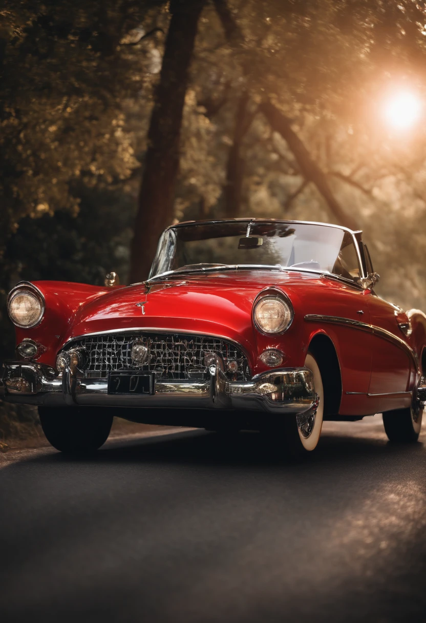 pov, luxurious classic car