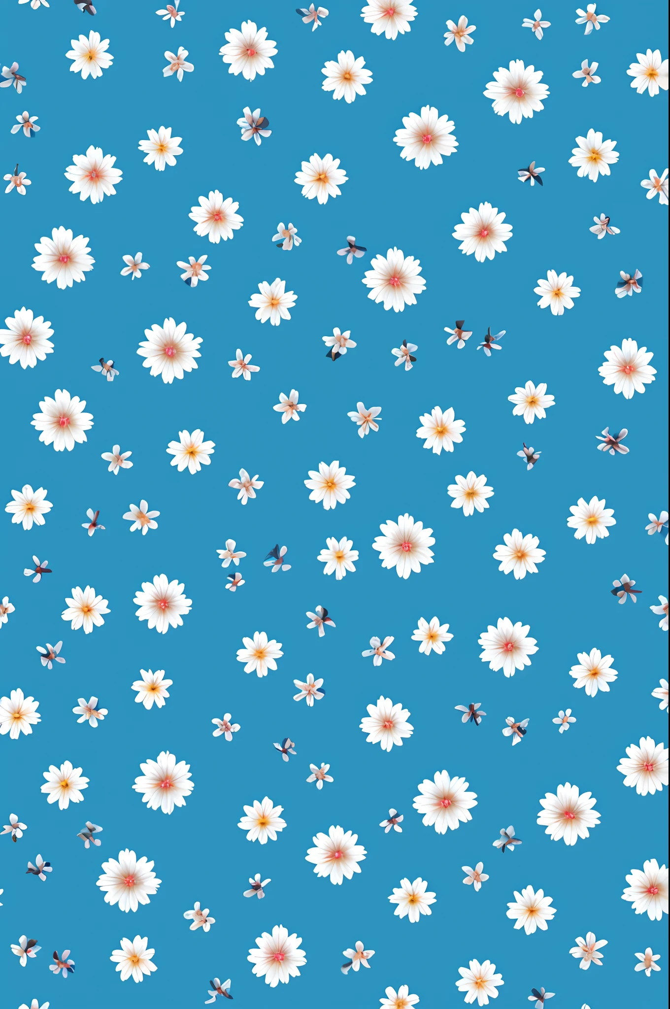 Flower blue background
