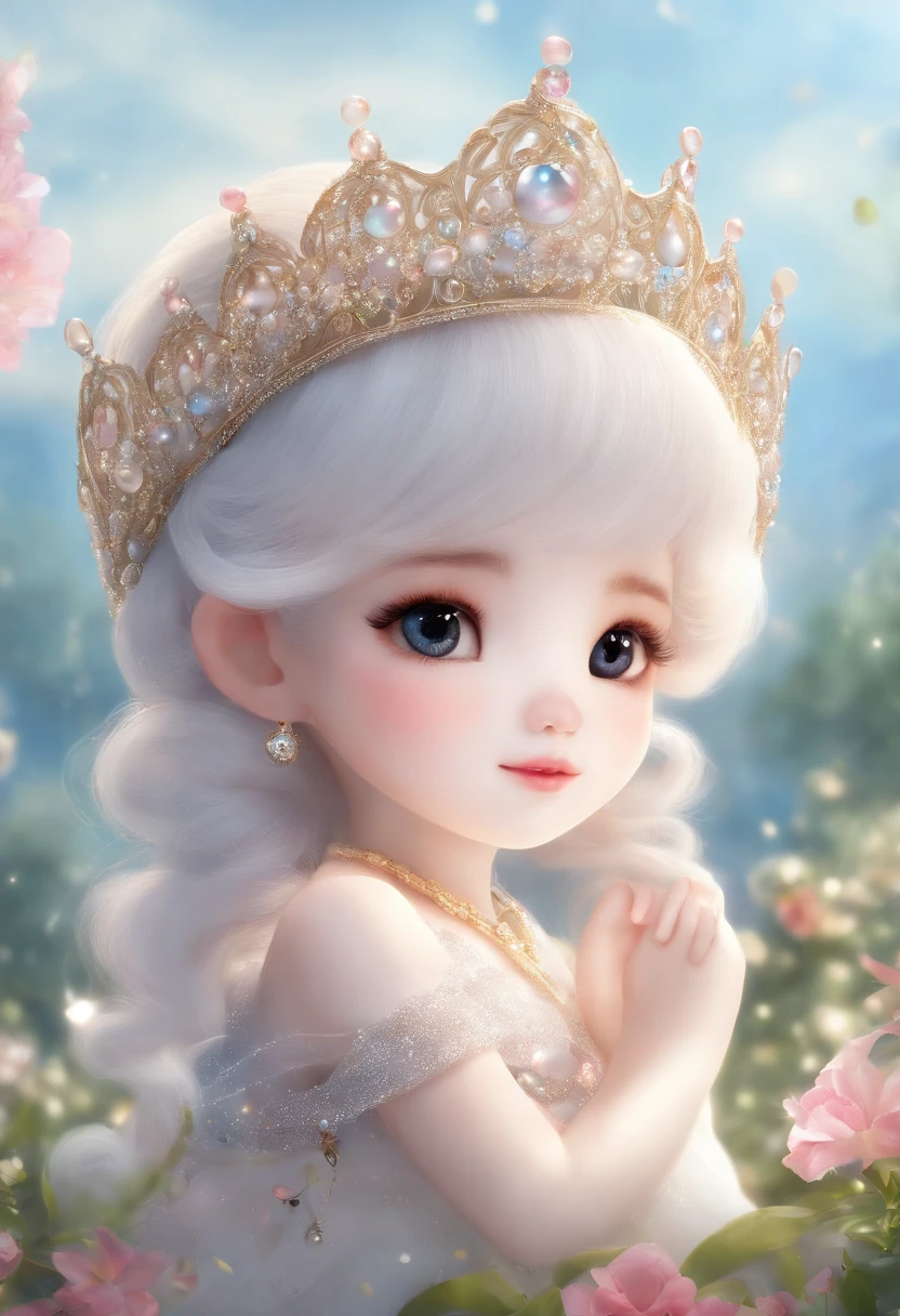 It is a yokai with a round and cute appearance...。The body is small and round.、fluffy polka dots。Its body is translucent and、、、It emits a faint pale light.。Midron has big eyes、Their eyes represent loveliness and friendliness。pure、On the head is a crown of small droplets,、It sparkles every time you move。