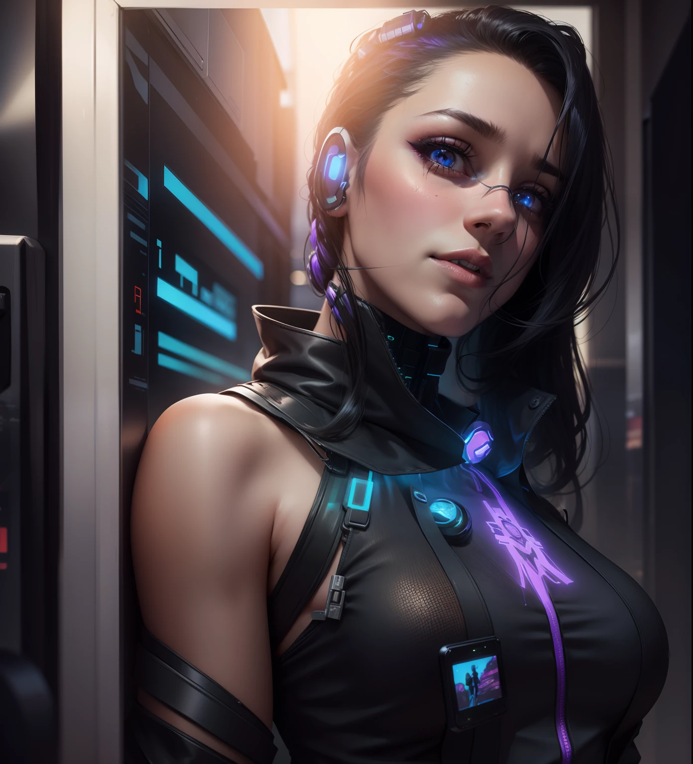 Change background cyberpunk handsome girls reastiface 8k ultra realistic